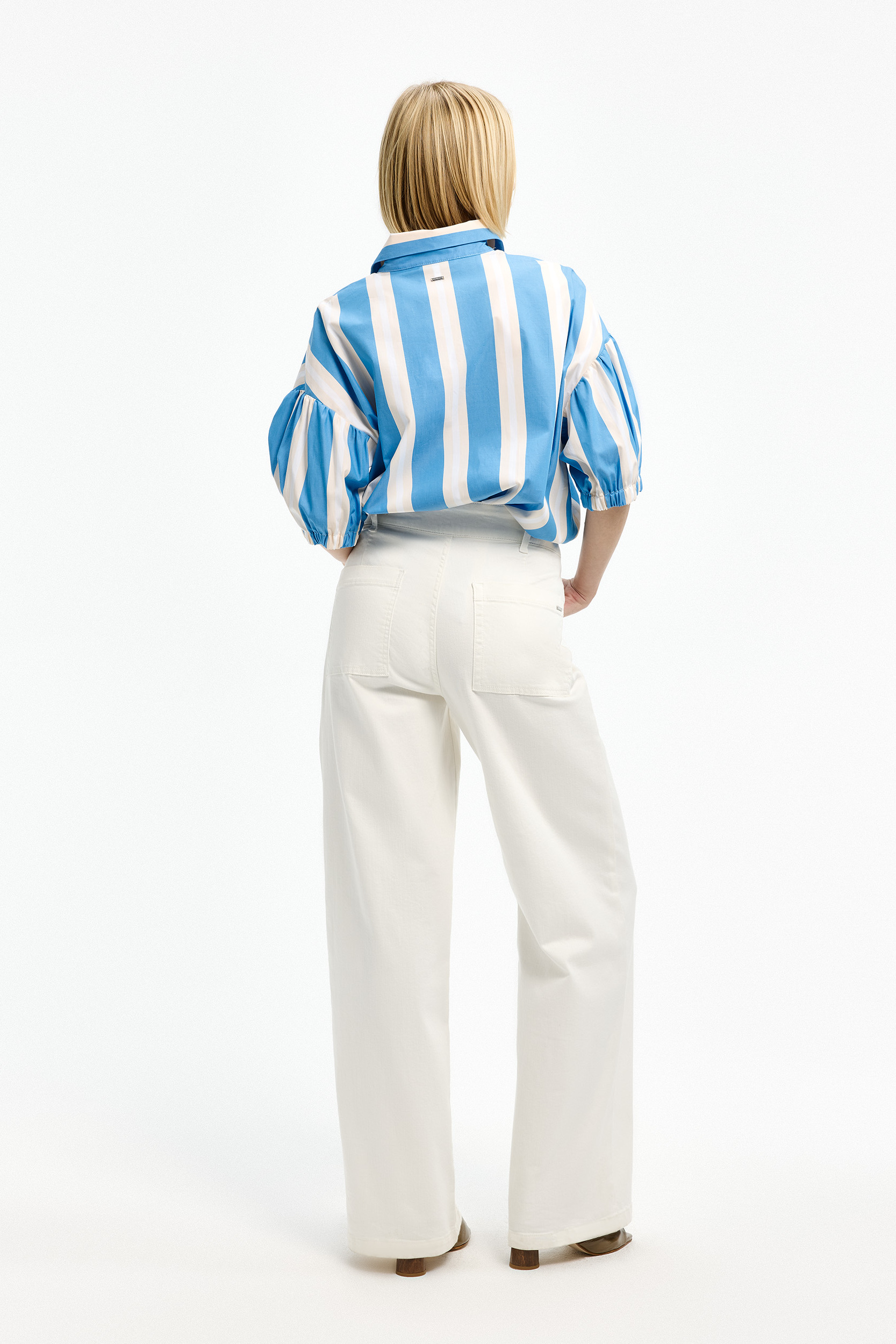 Jeansbroek met hoge taille