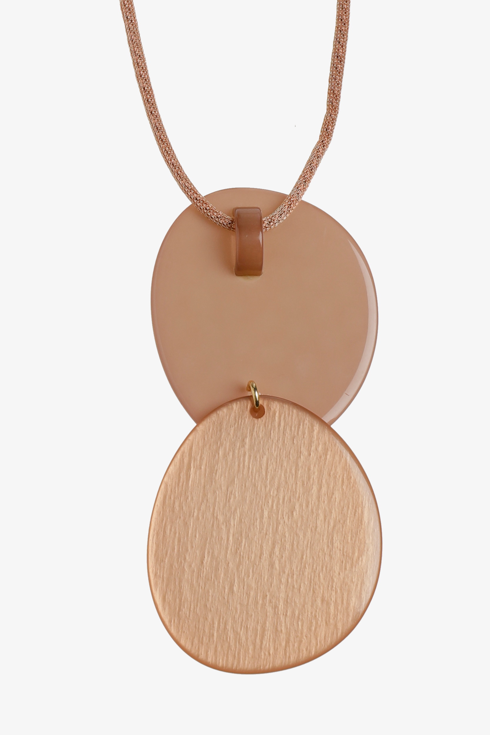 Lange halsketting met dubbele hanger