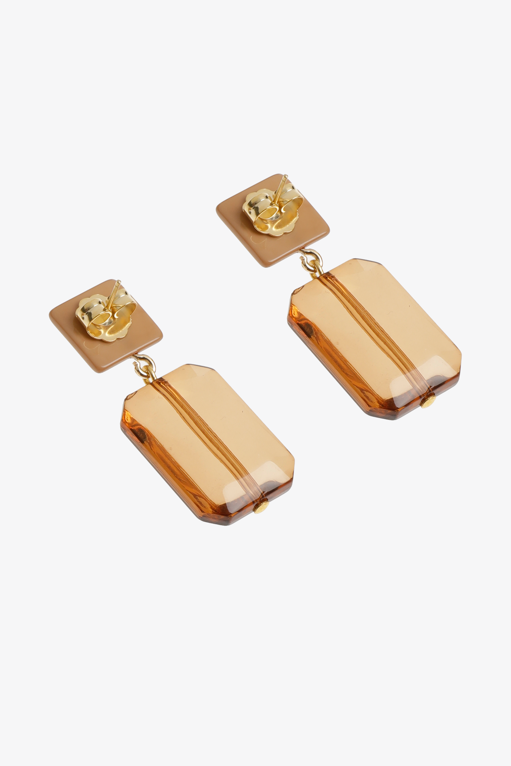 Oorbellen met rechthoekige hanger