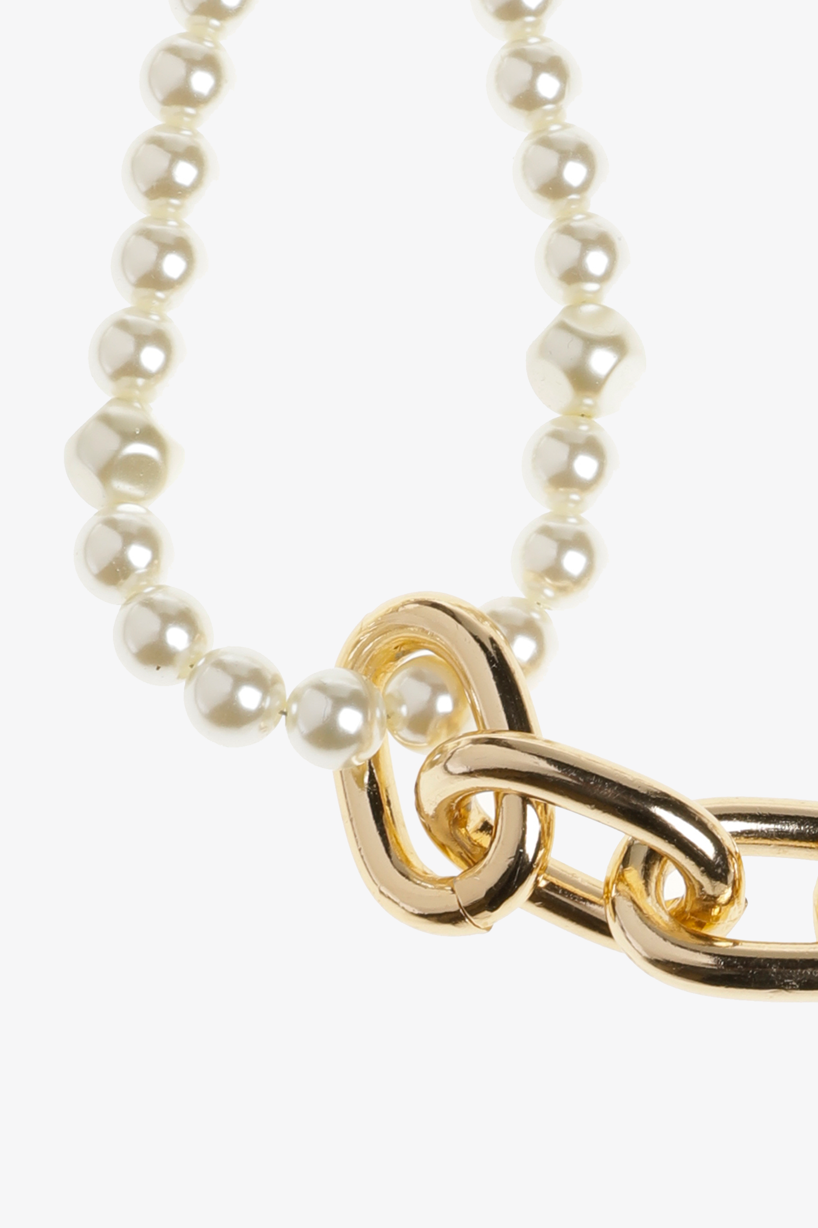 Korte parelmoerketting met schakels