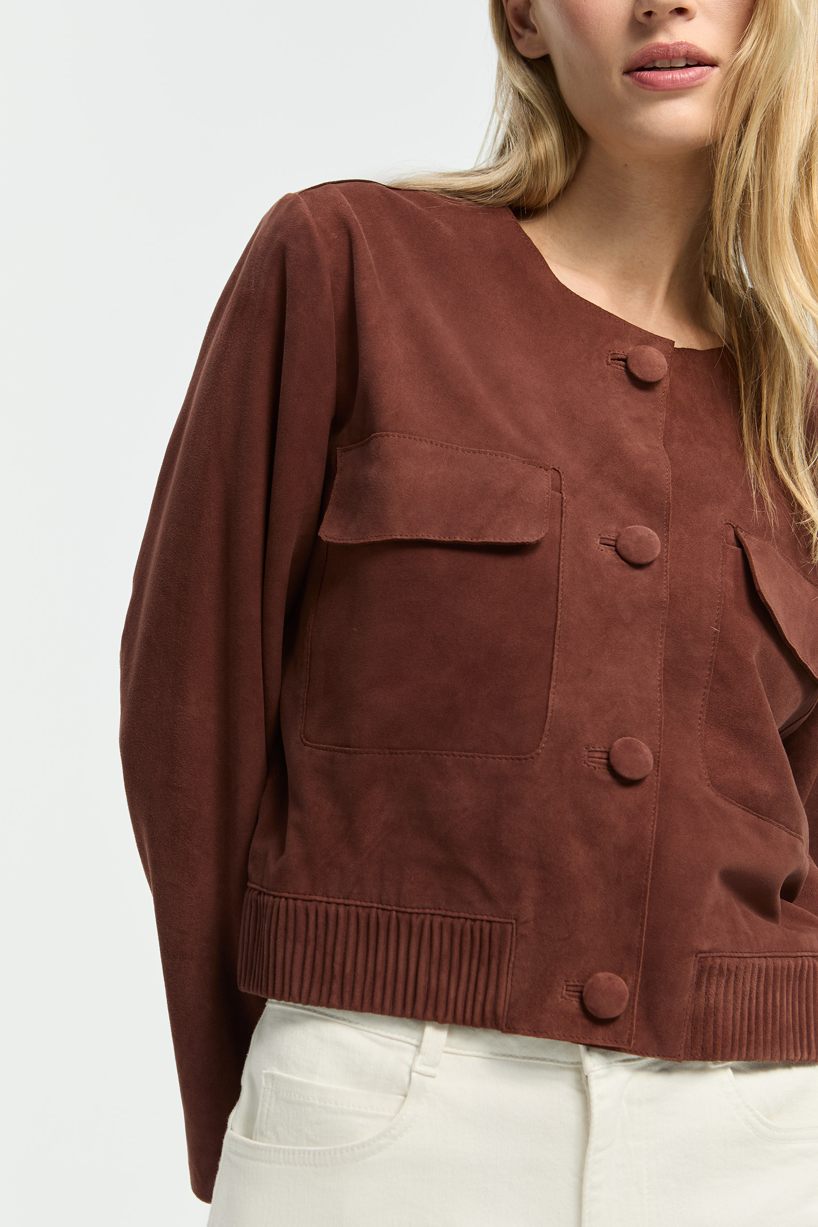 Korte suède jas dames