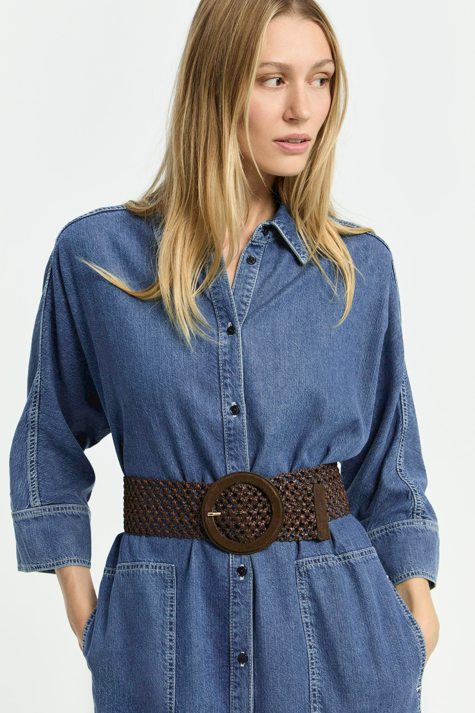 Large ceinture en raphia