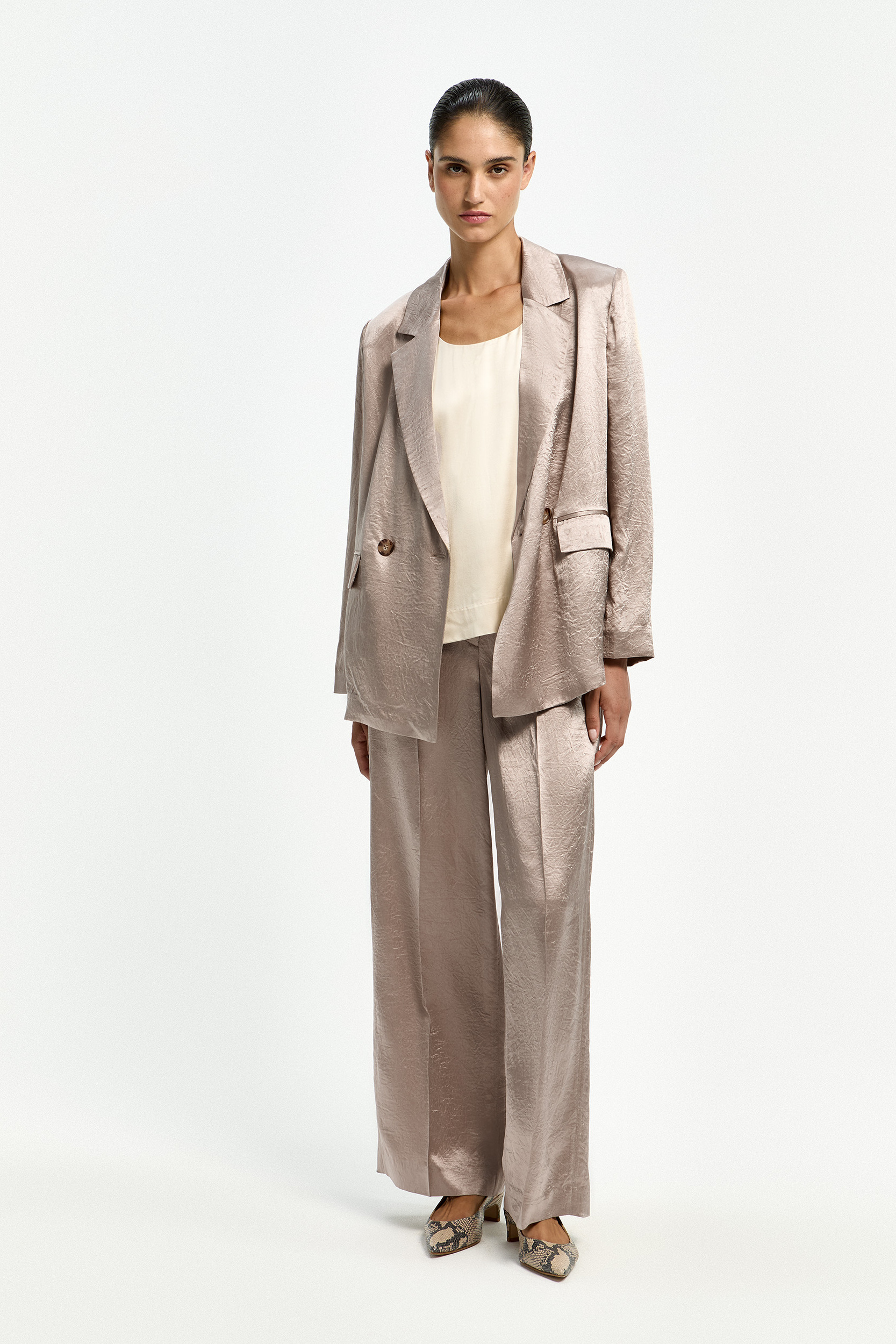 Blazer met verfijnde plooien