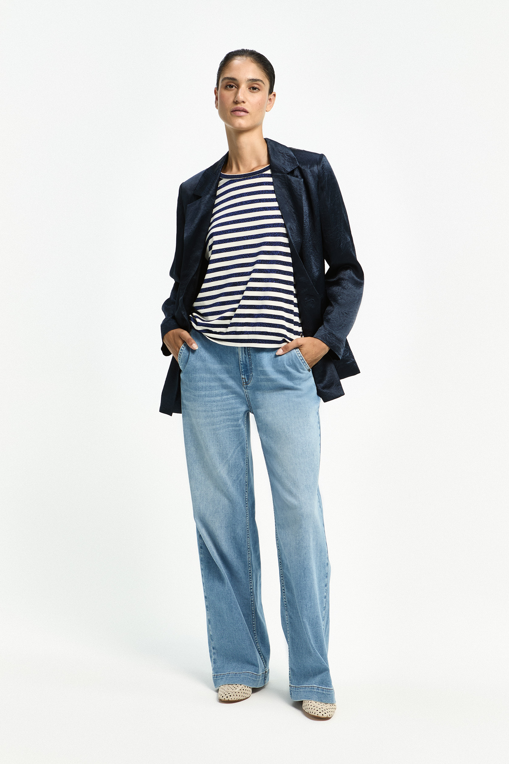 Blazer met verfijnde plooien