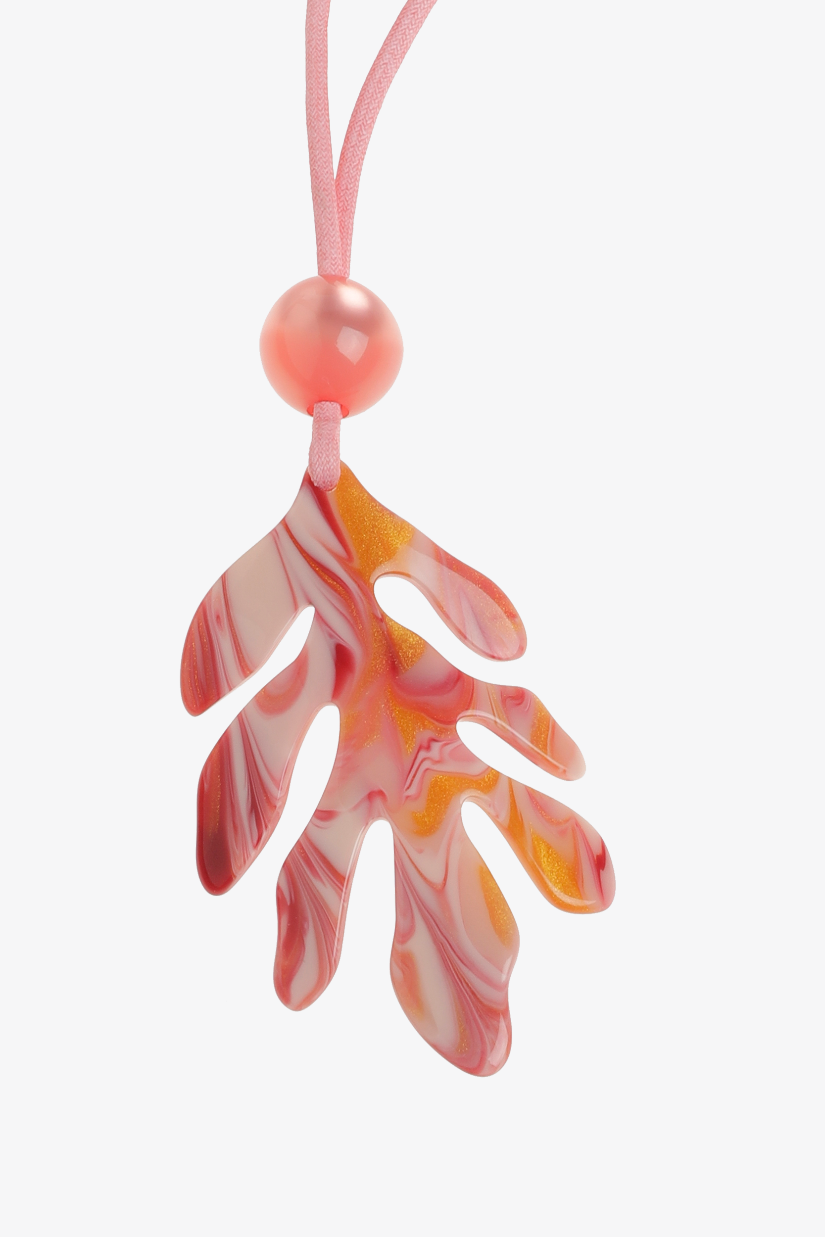 Necklace with a coral pendant