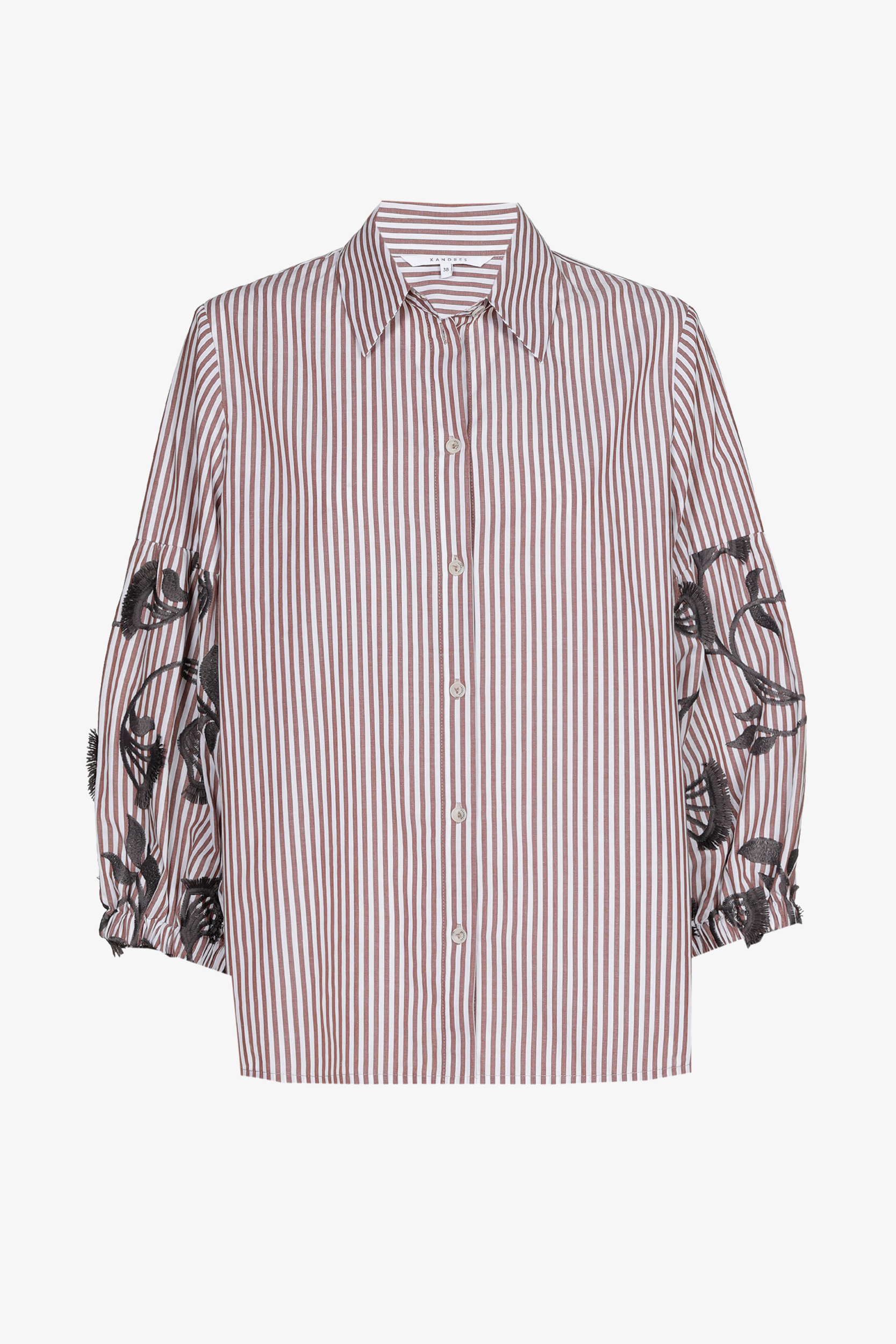 Blouse met broderie motief