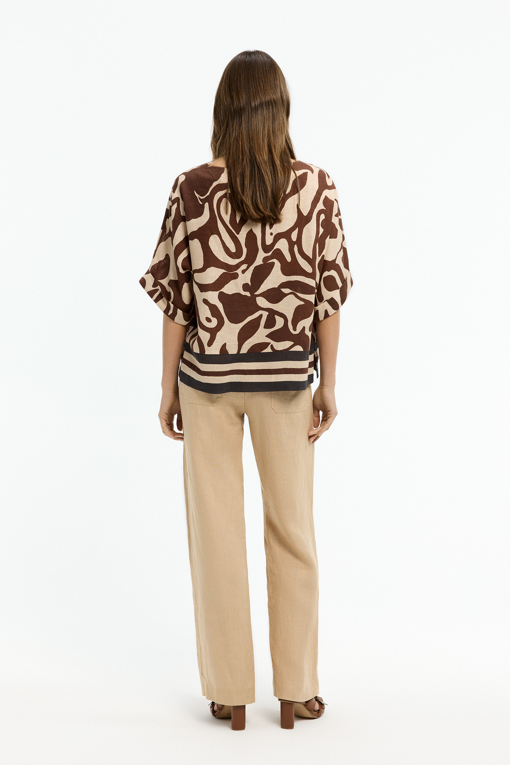 Blouse met organisch motief