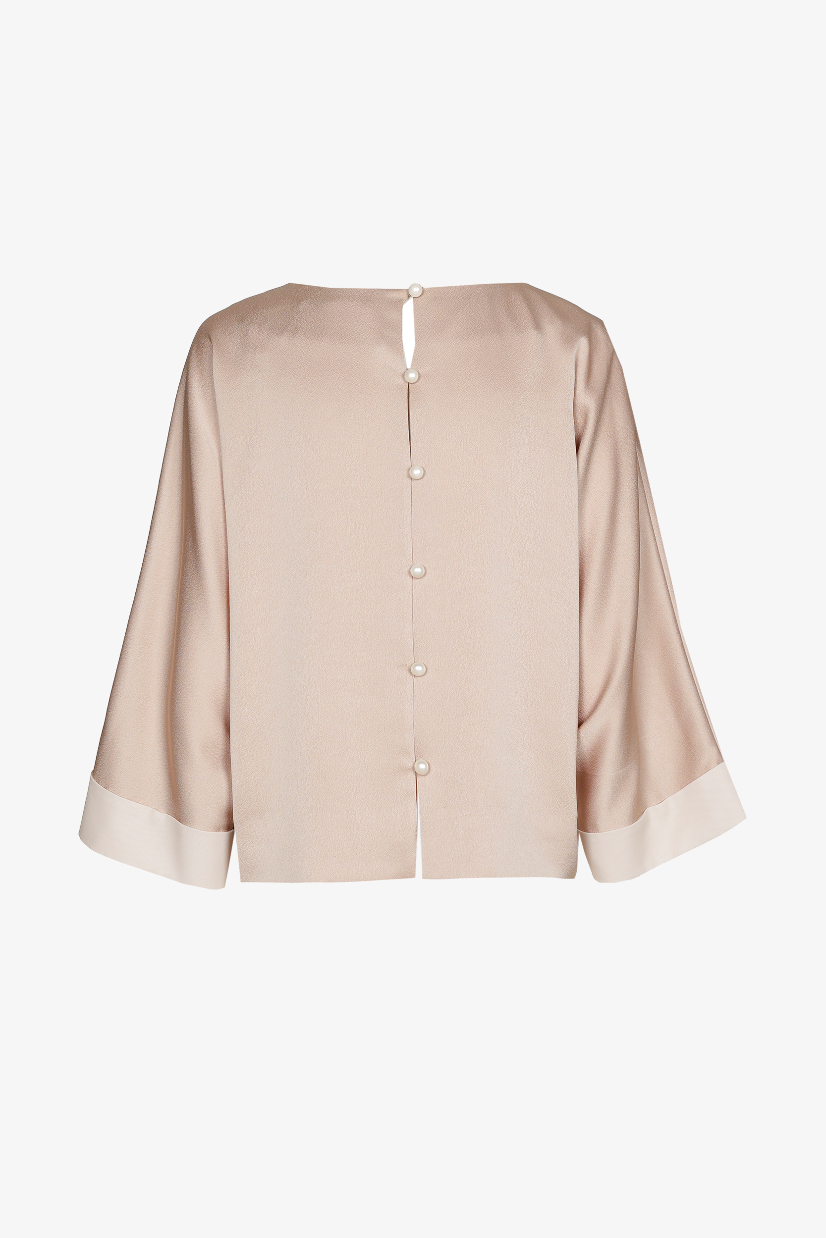 Blouse met parelknopen op de rug