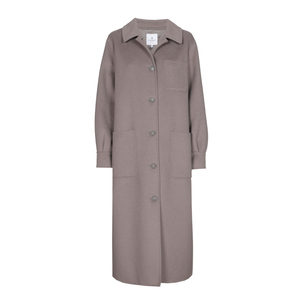 Grey Long coat with wool - Xandres