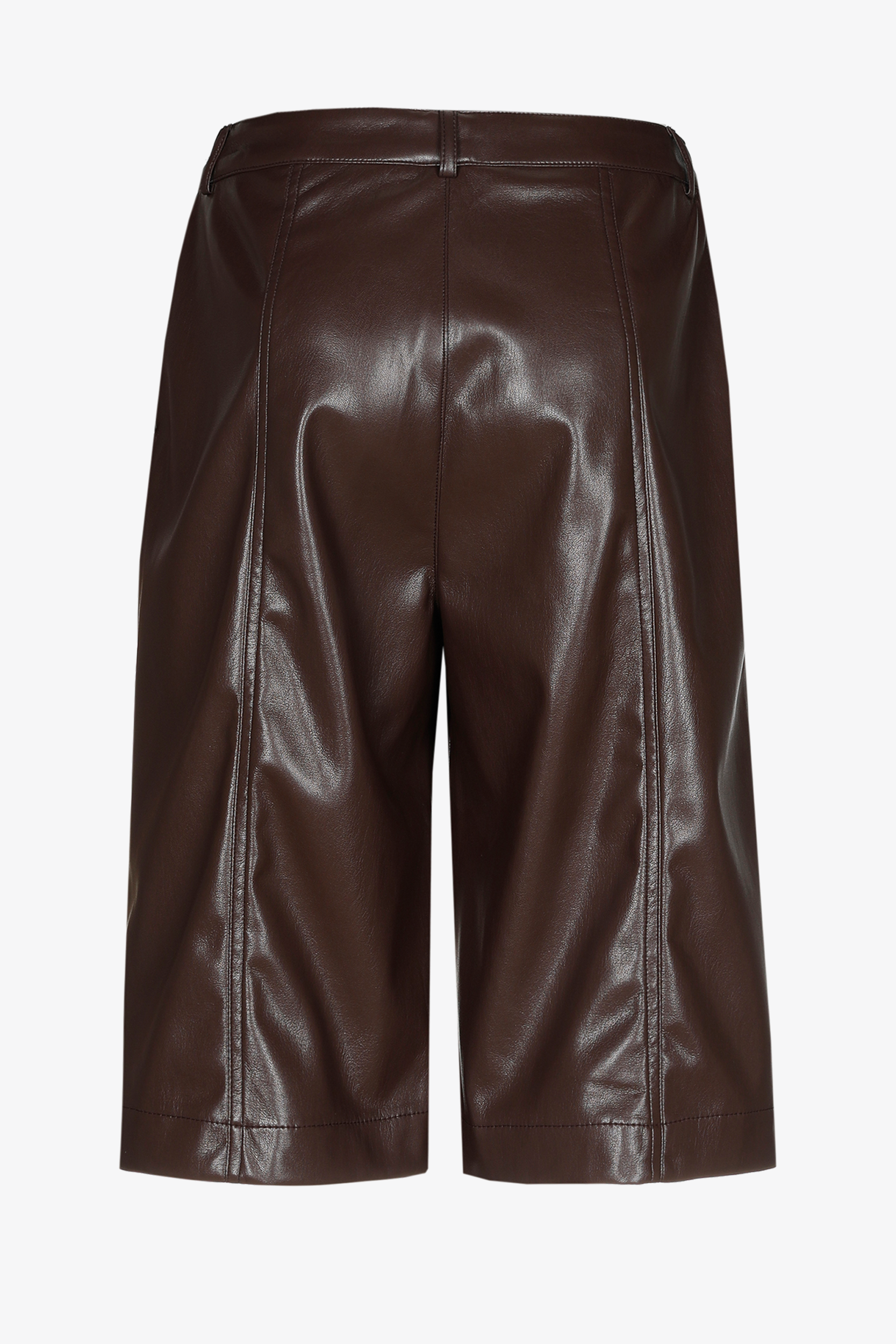 Faux leather Bermuda shorts