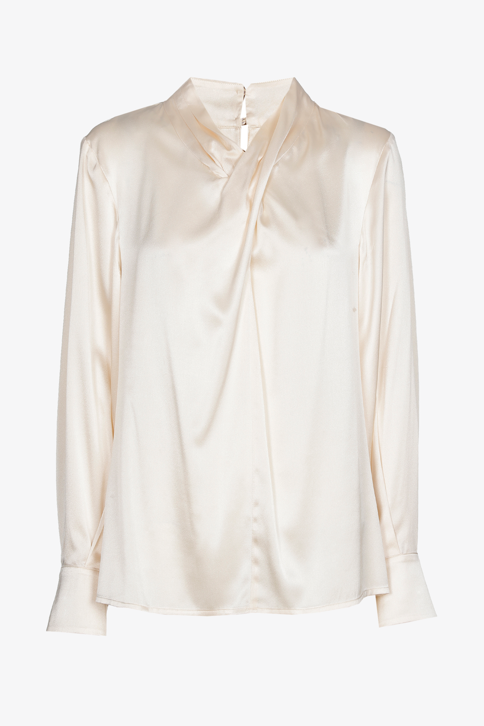 Draped silk blouse