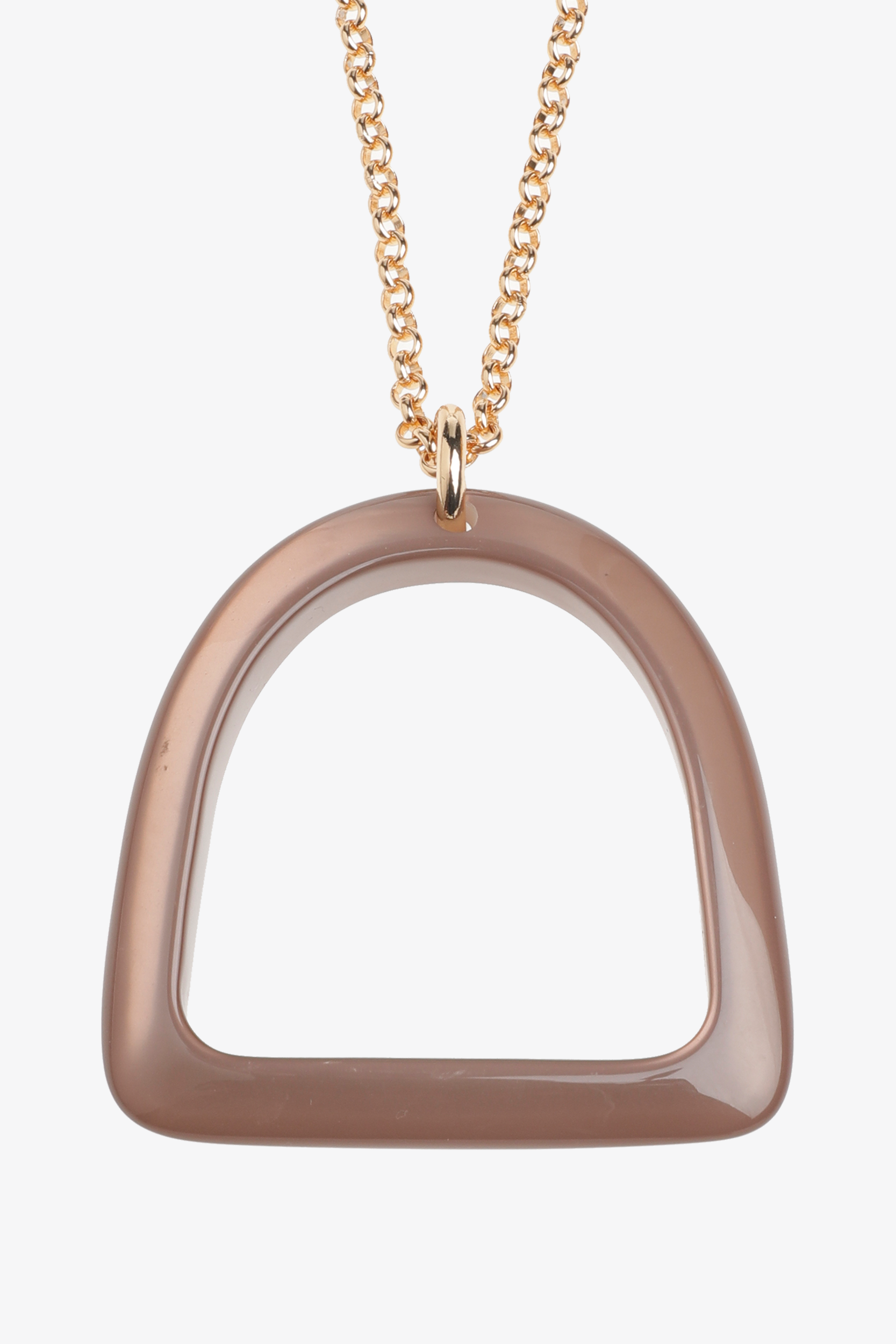 Long collier avec double pendentif