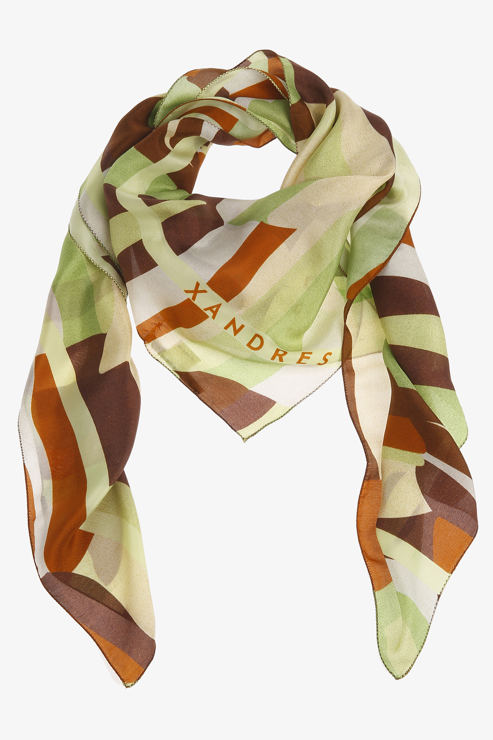 restjes Zeldzaamheid Omleiding Zijden sjaal met kleurrijke print - Xandres