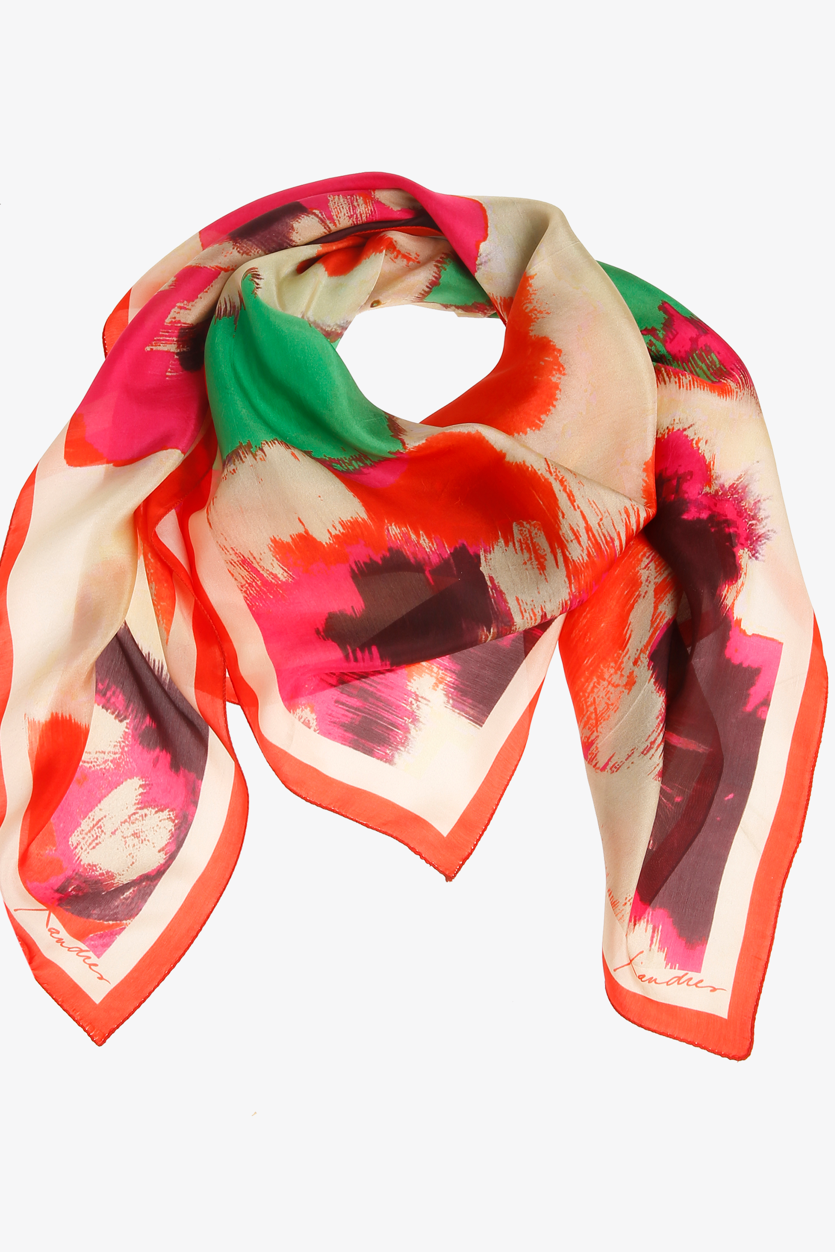 Seidenschal mit Blumenmuster