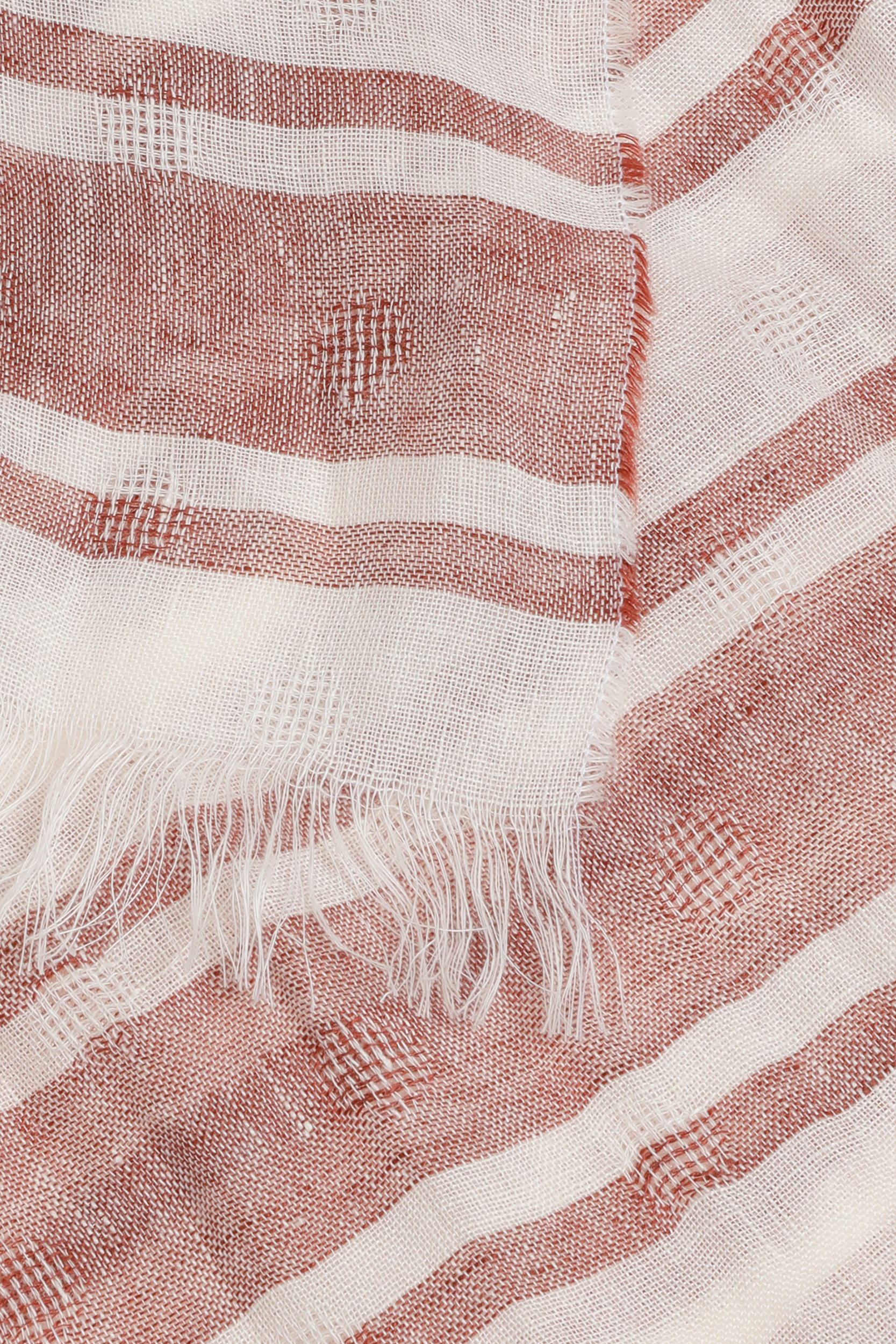 Striped linen scarf