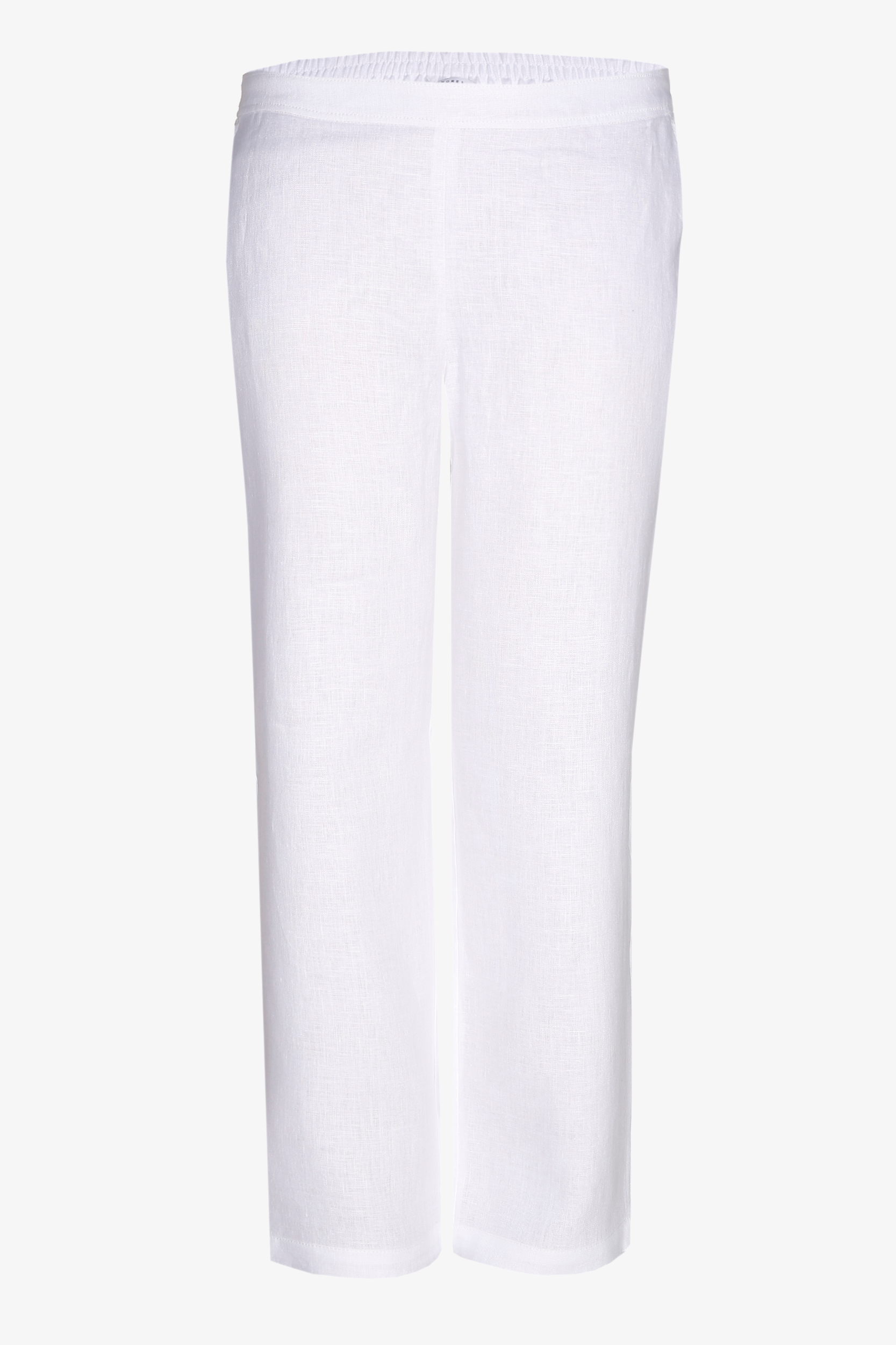 Linen trousers with wide legs