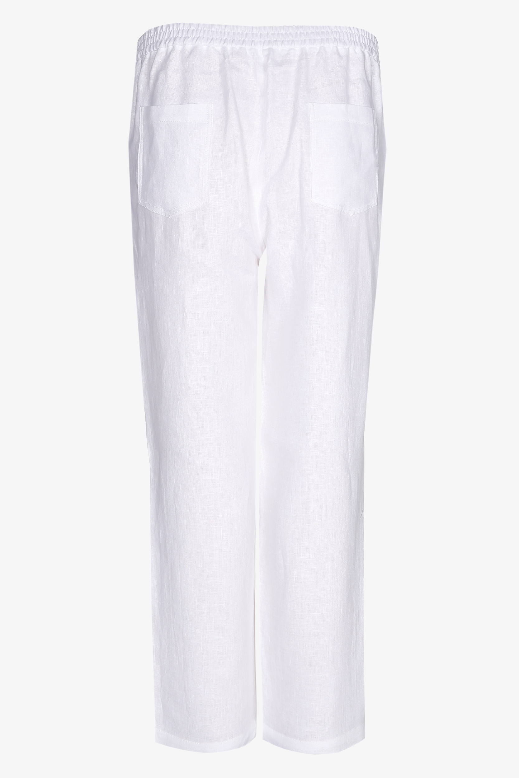 Linen trousers with wide legs