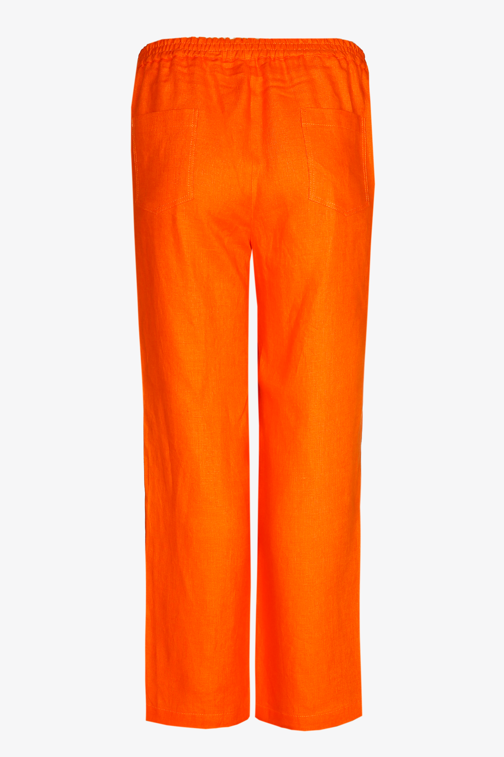 Linen trousers with wide legs