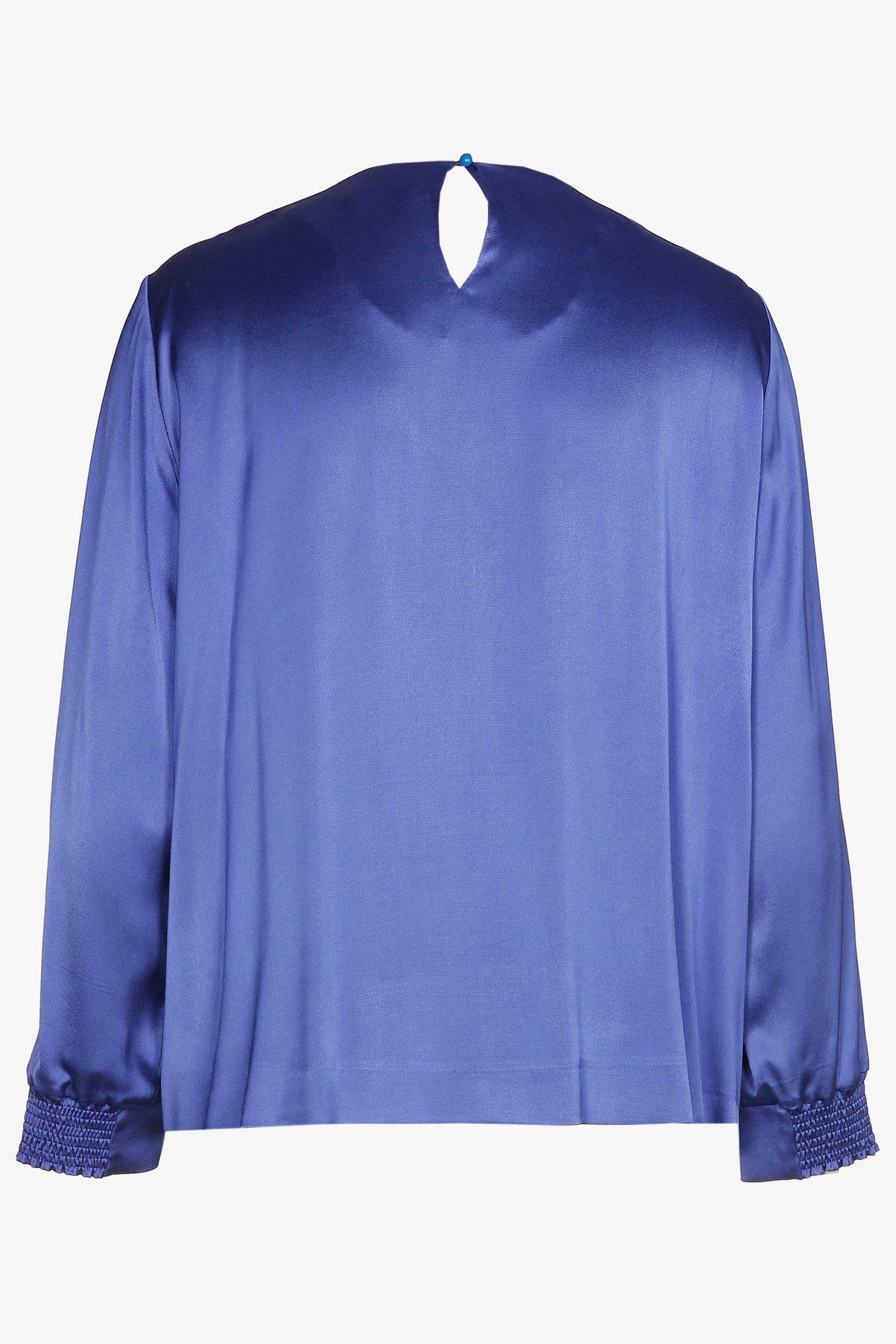 Bluse in glänzender Satinoptik