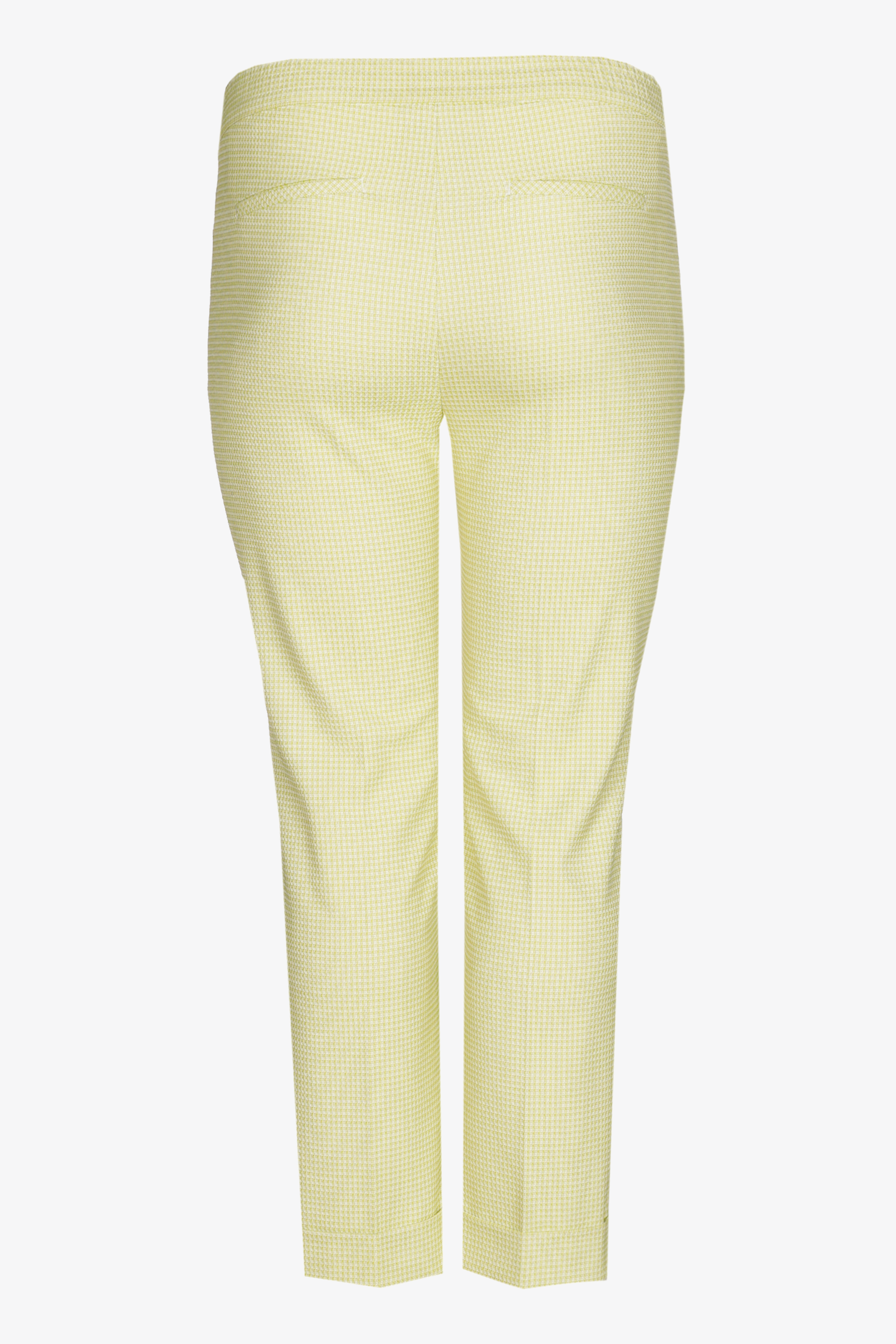 Pastel-coloured trousers with checks