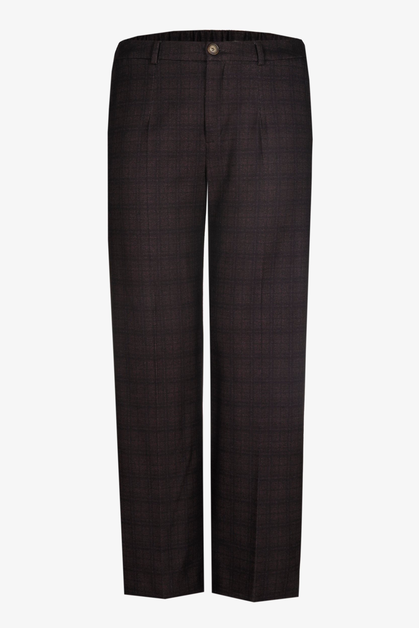 Pantalon à carreaux à jambes droites