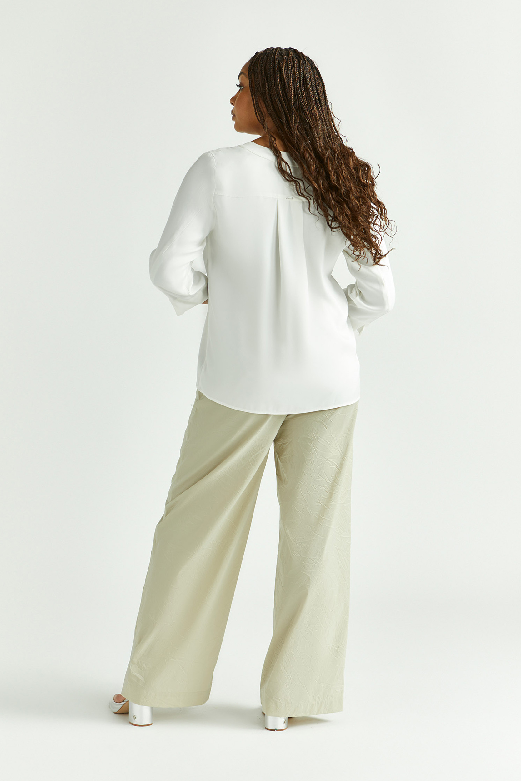 Blouse fluide à encolure en V