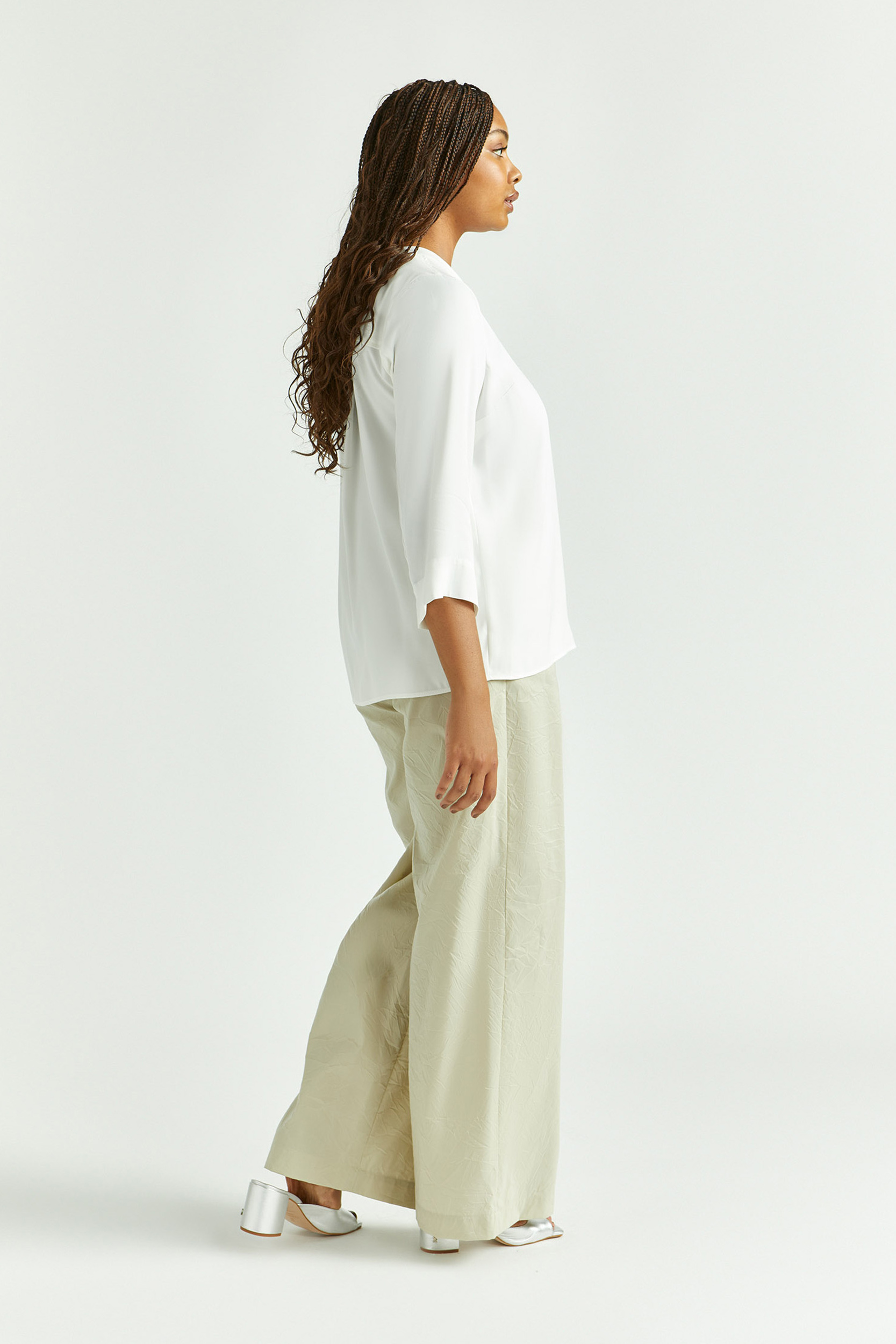 Blouse fluide à encolure en V