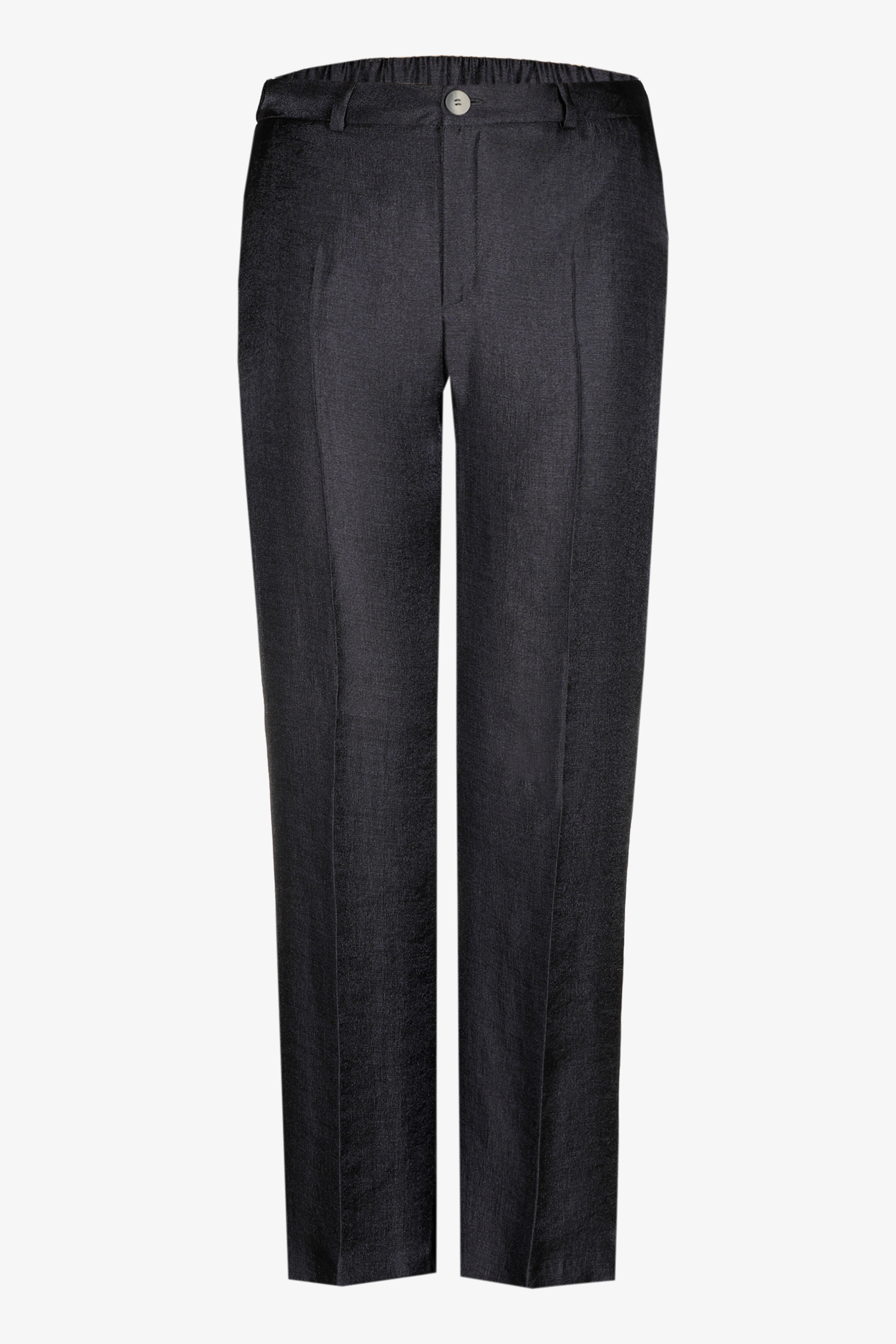 Glanzende broek met wijde pijpen