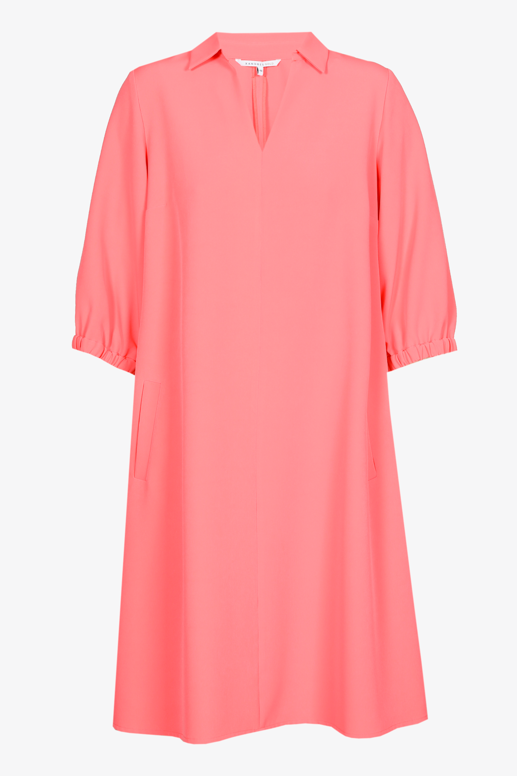 Robe en ligne A en tissu sergé