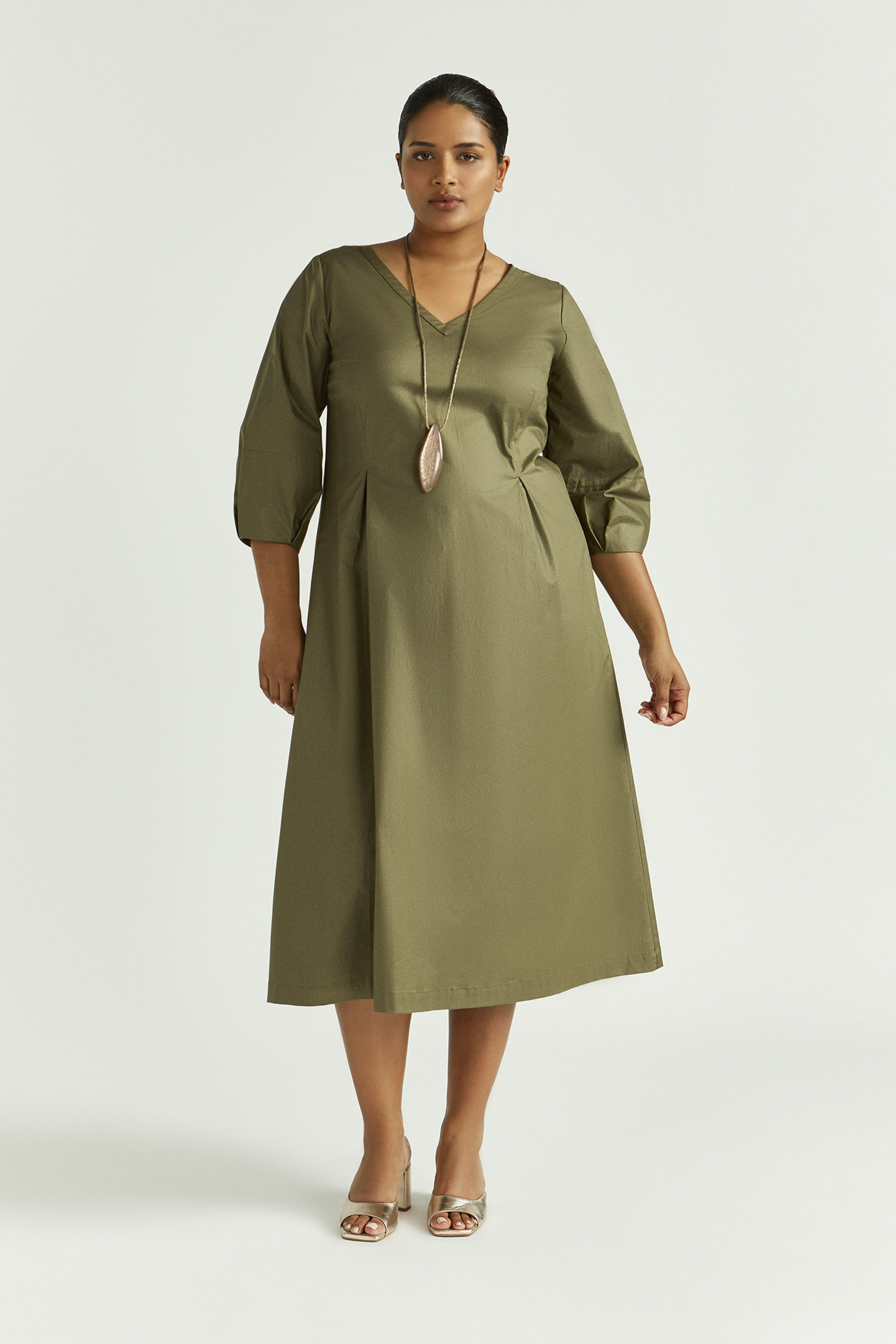 Robe longue en coton