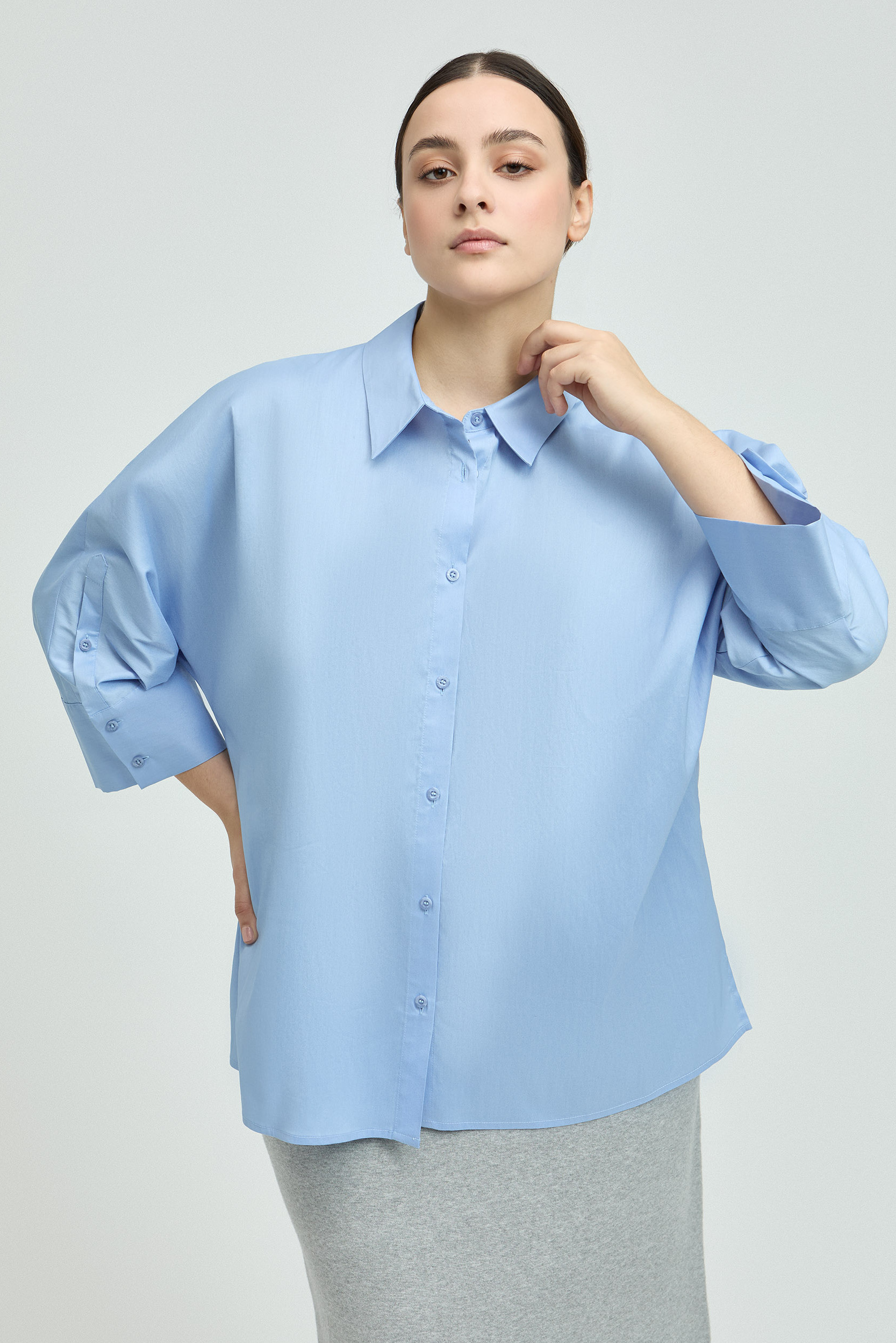 Lange hemdblouse