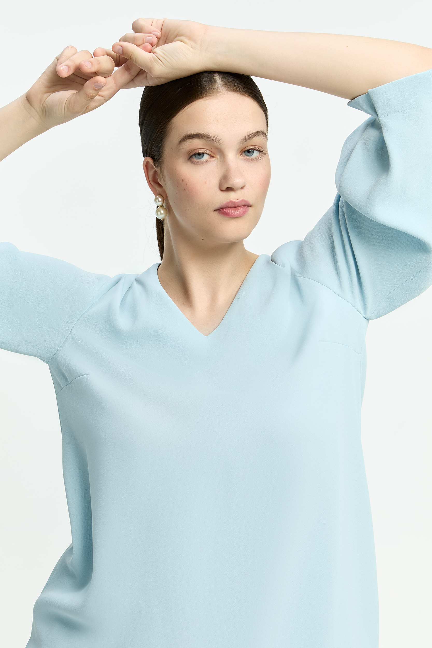 Damesblouse met elegant plooidetail