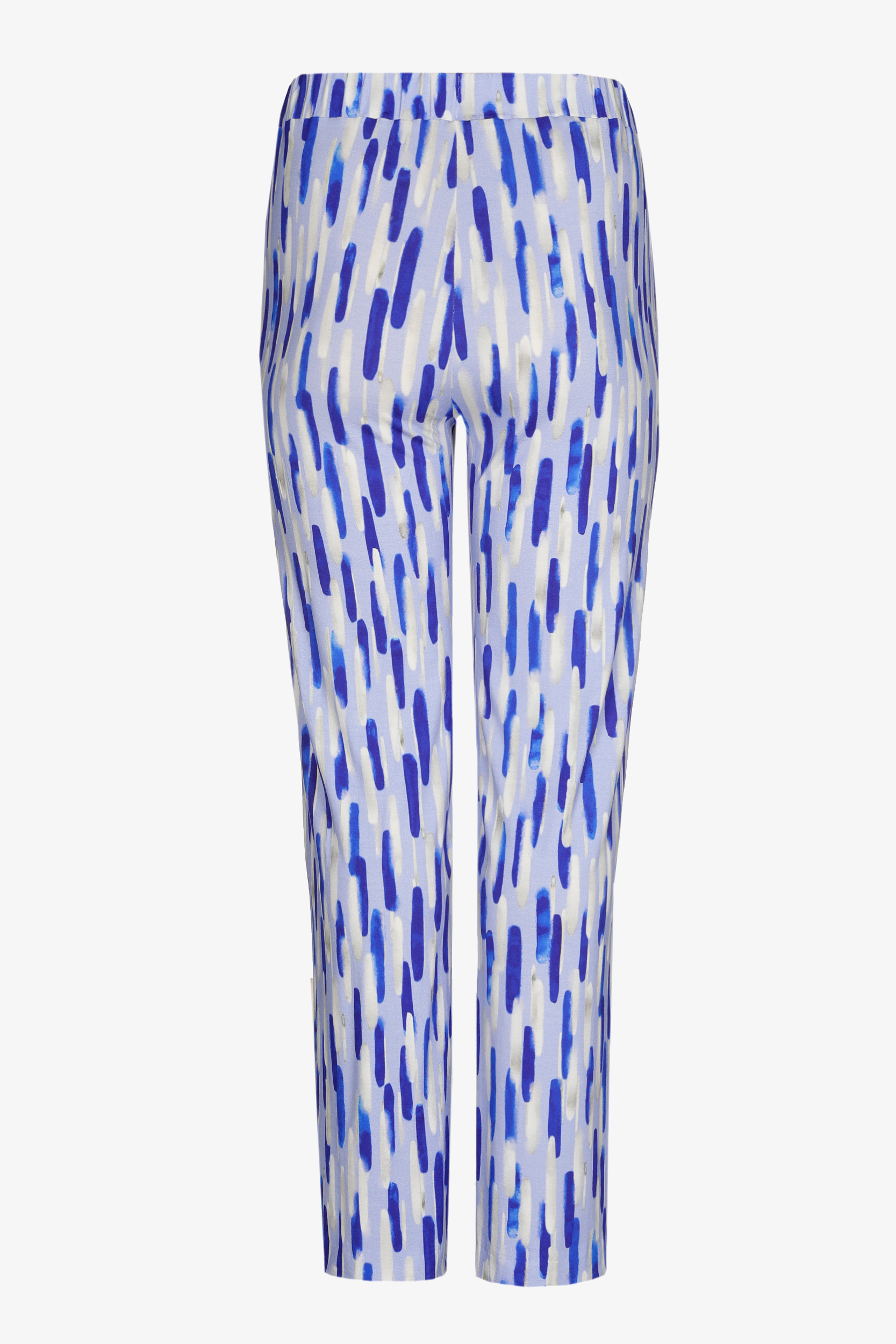 Trousers with in-house watercolour print