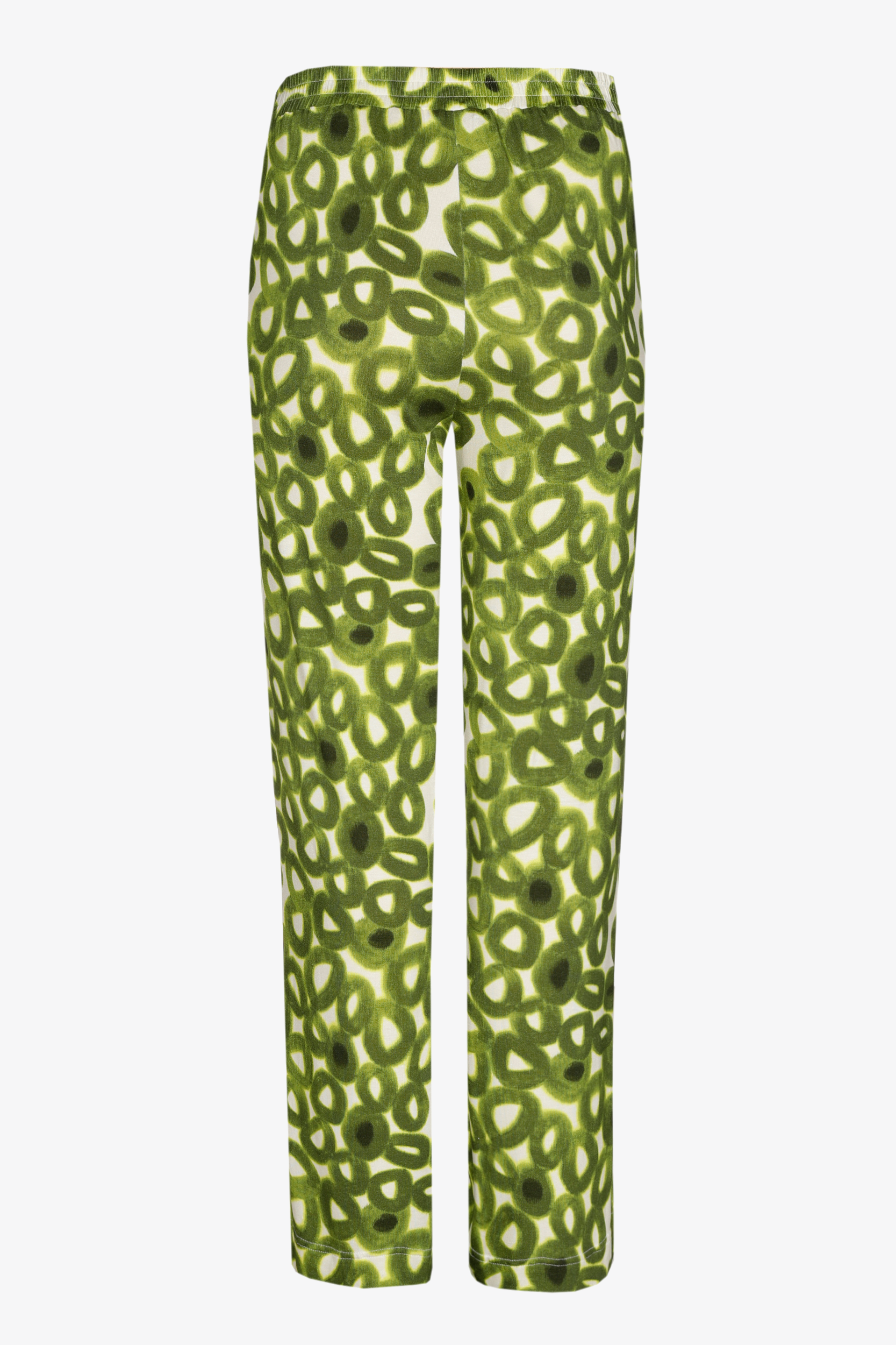 Jersey trousers with circle print