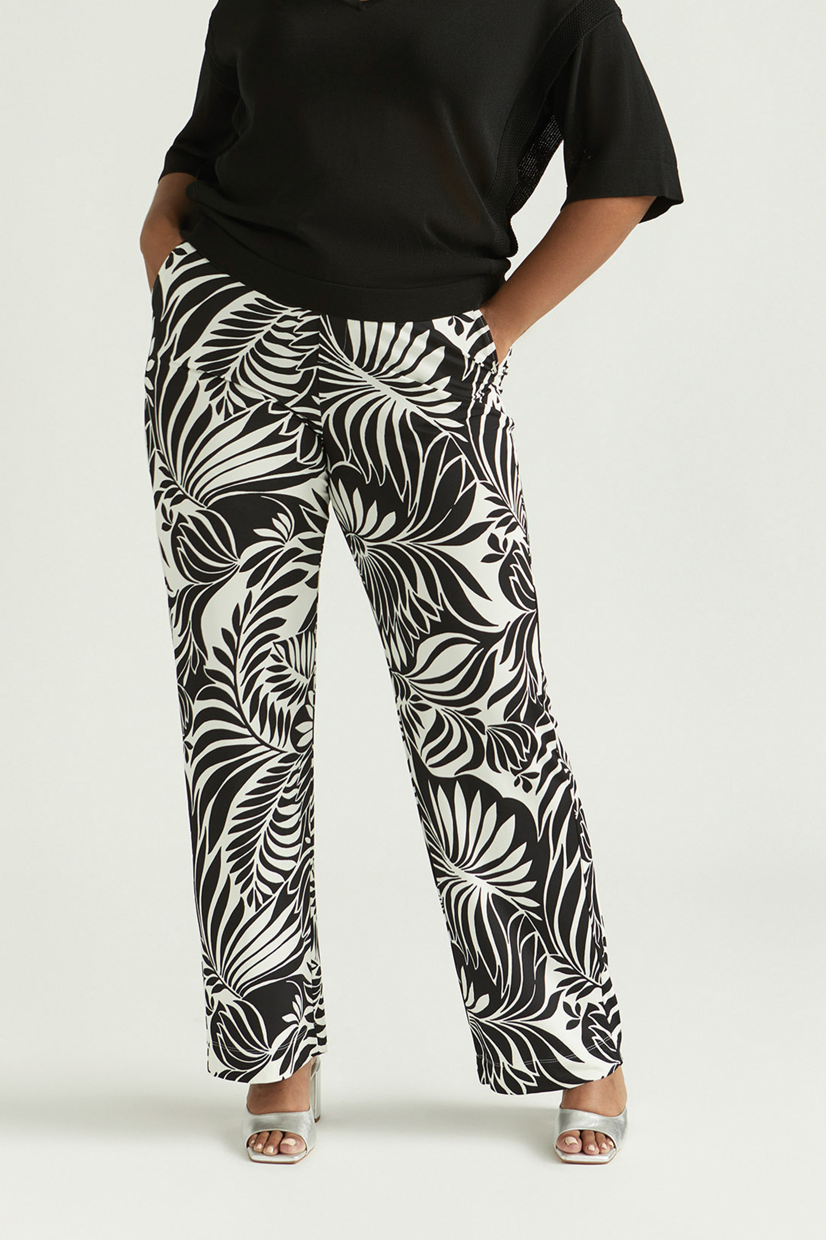 Pantalon à motif floral
