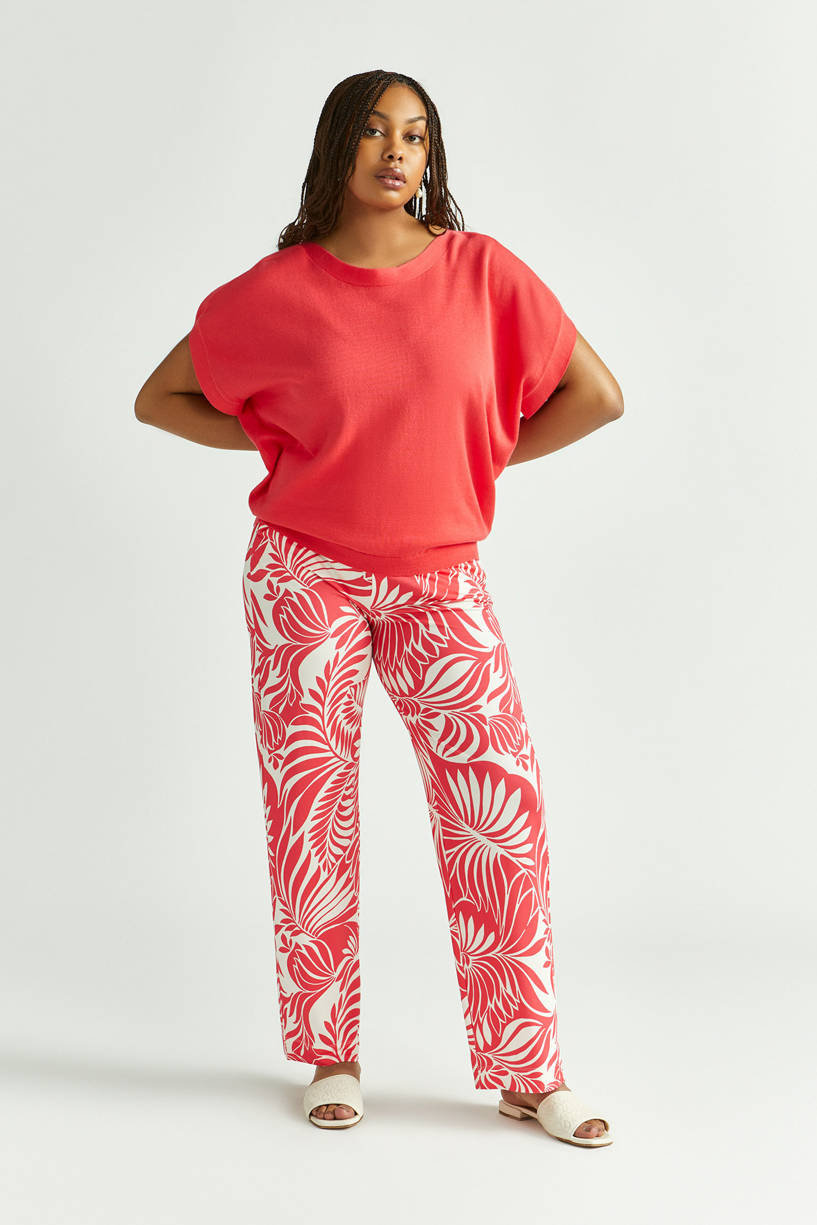 Broek met bloemenprint