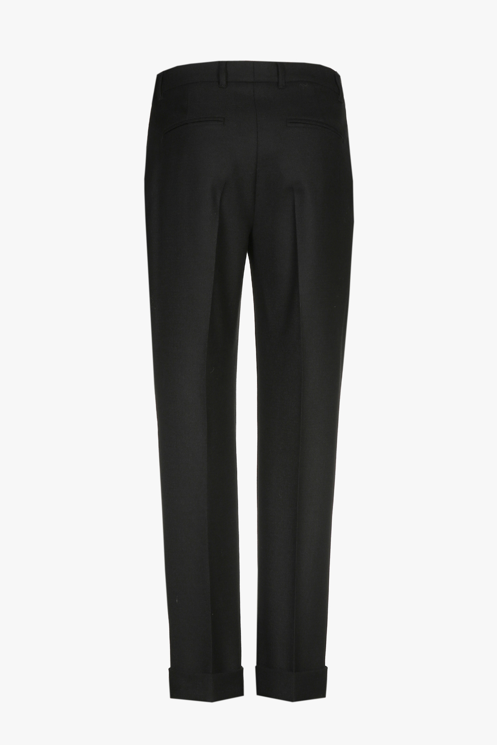 Pantalon chino noir avec bord retourné