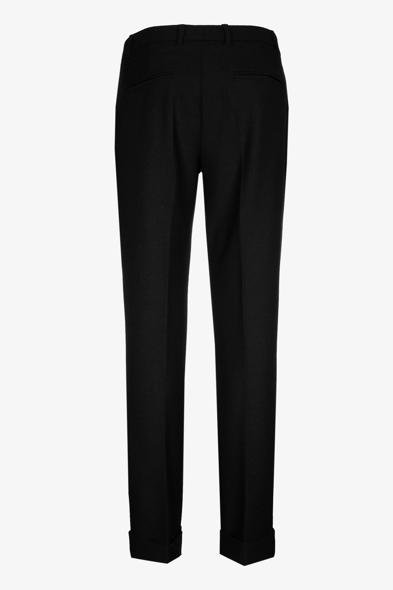 Zwarte chino broek met omslag