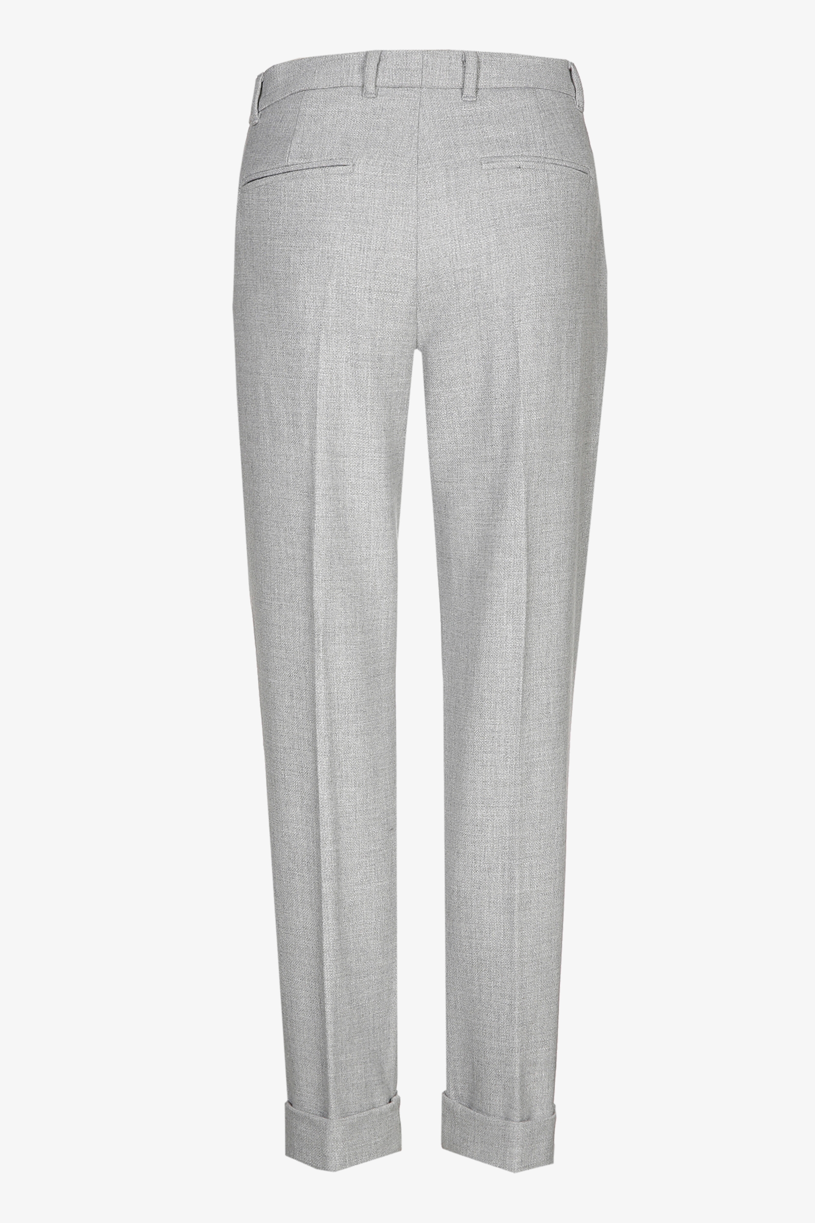 Grijze chino broek met omslag