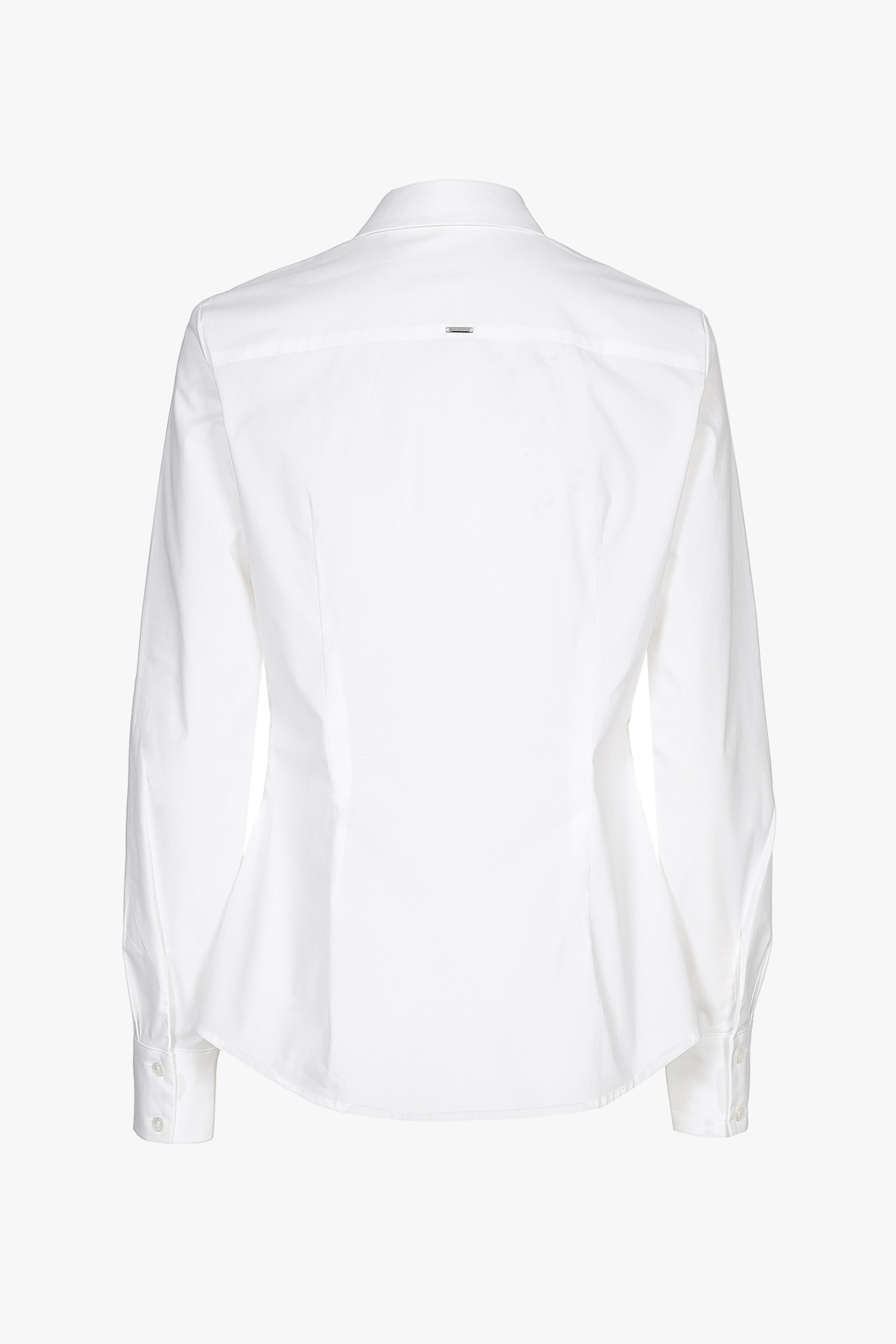 Chemise en coton blanc à manches longues