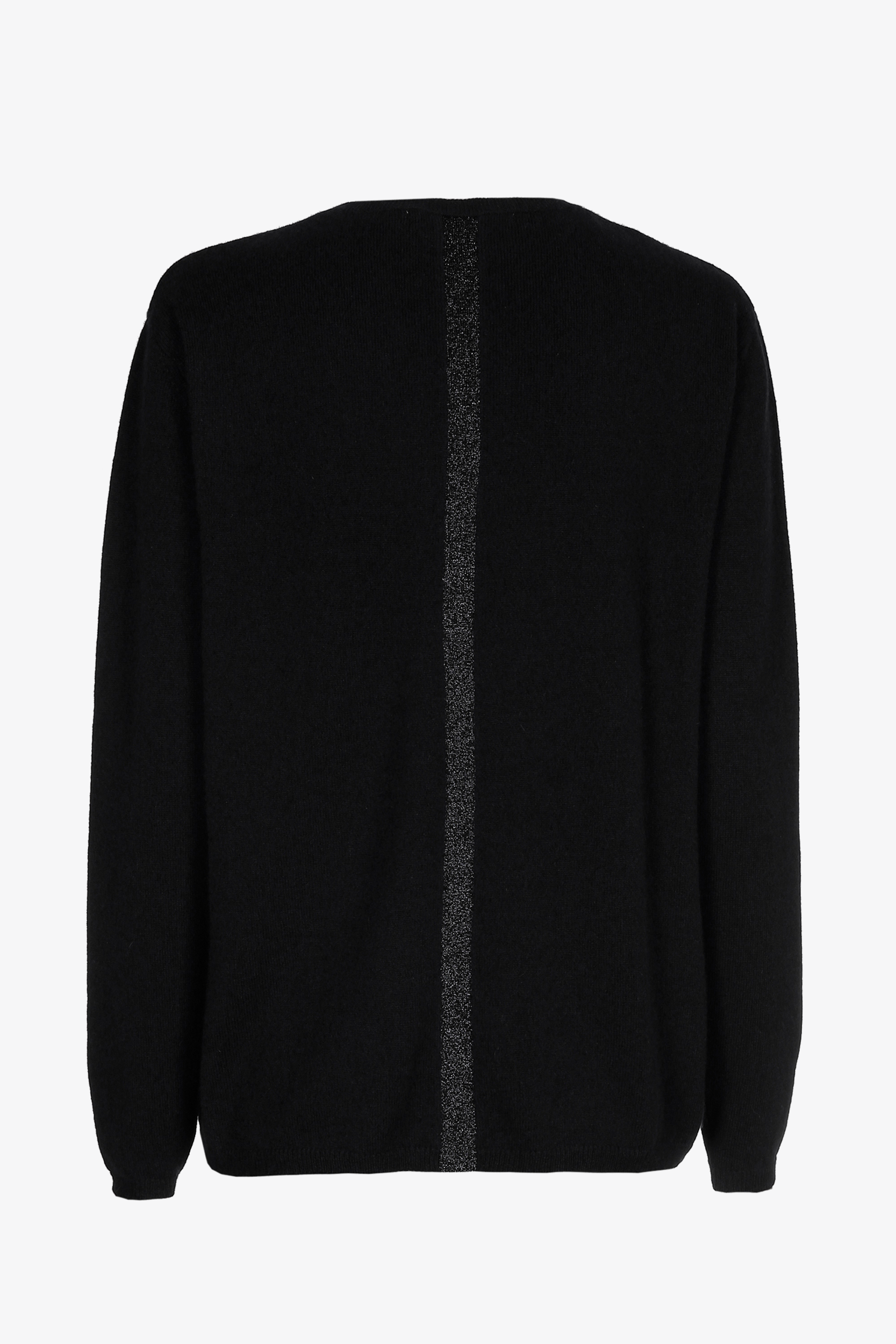 Zwarte cashmere trui met V-hals