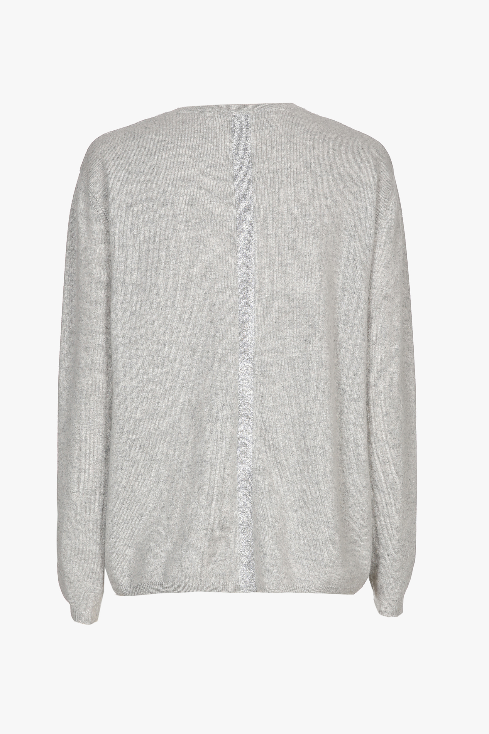 Grey cashmere jumper with a V-neck