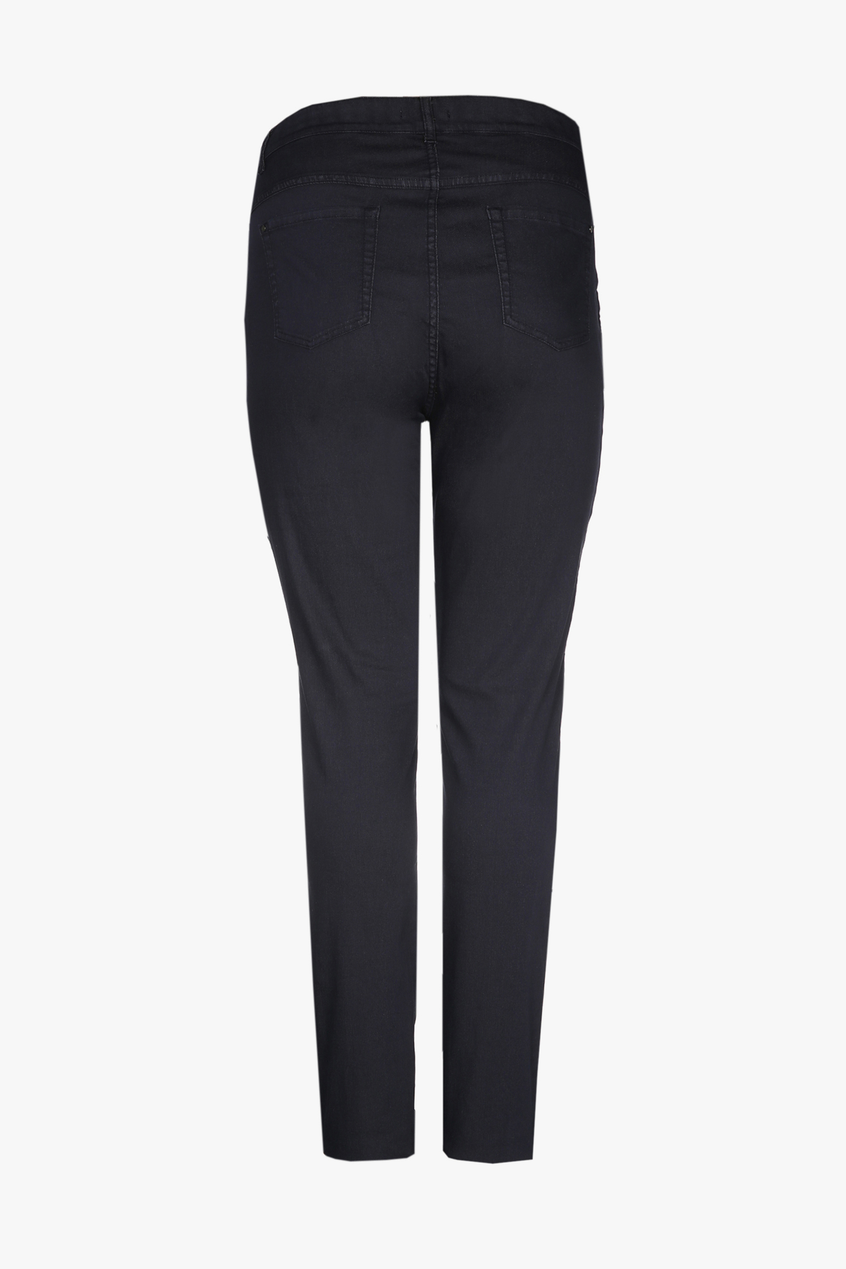 Navyblauwe slim fit jeans broek