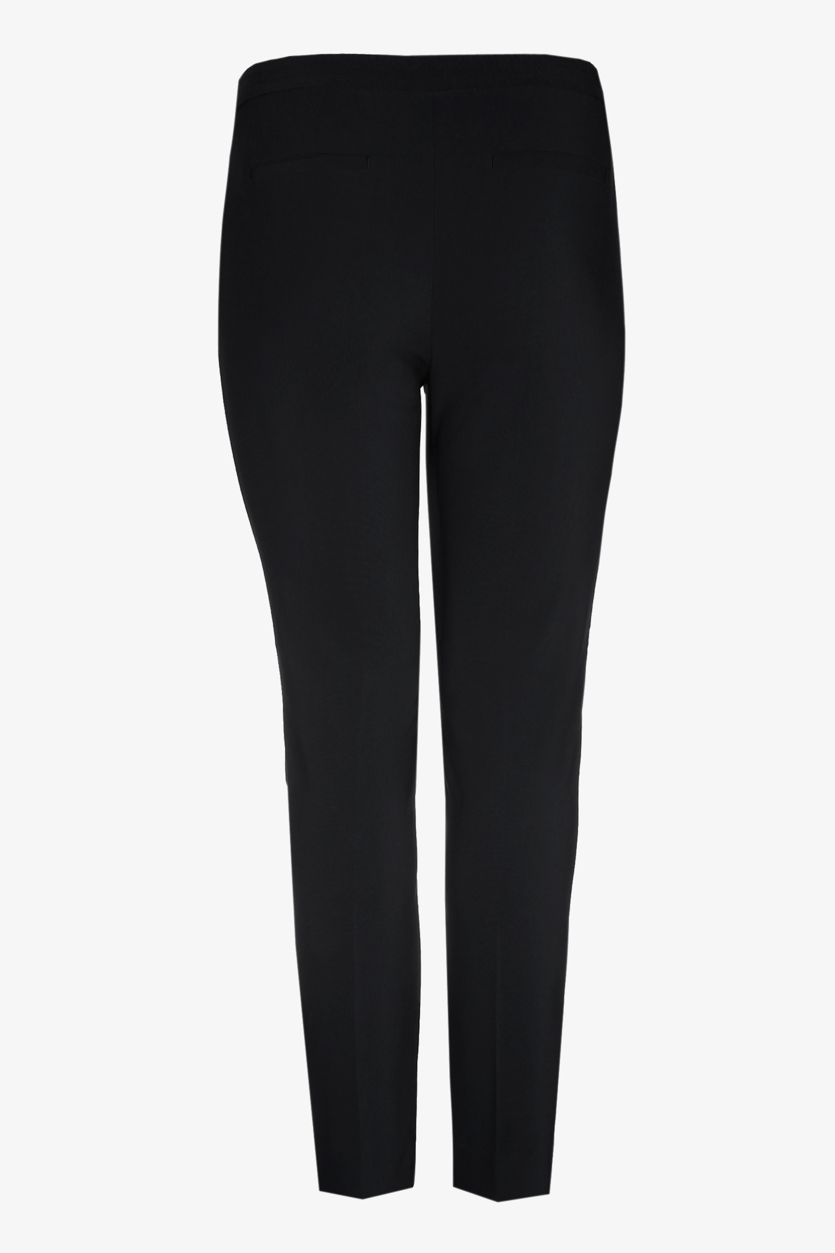 Black slim-fit trousers