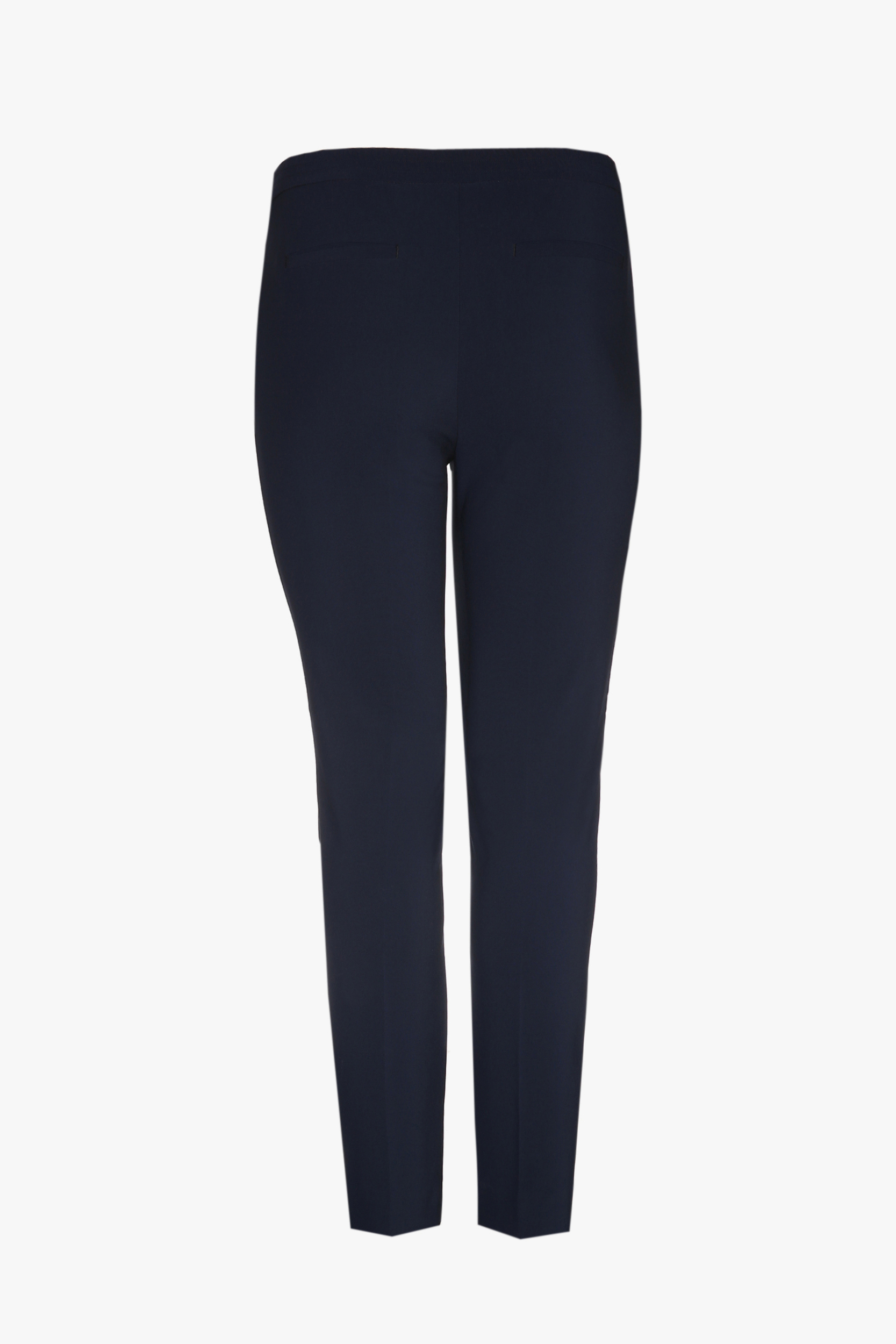 Navy-blue slim-fit trousers