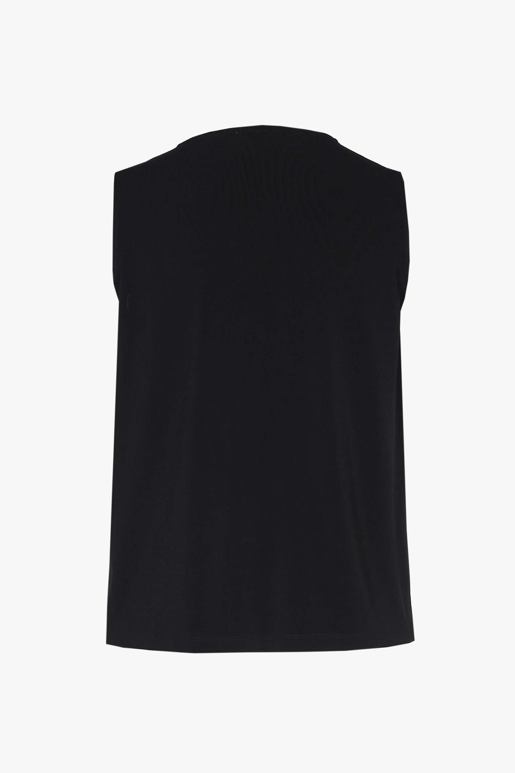 Black sleeveless top