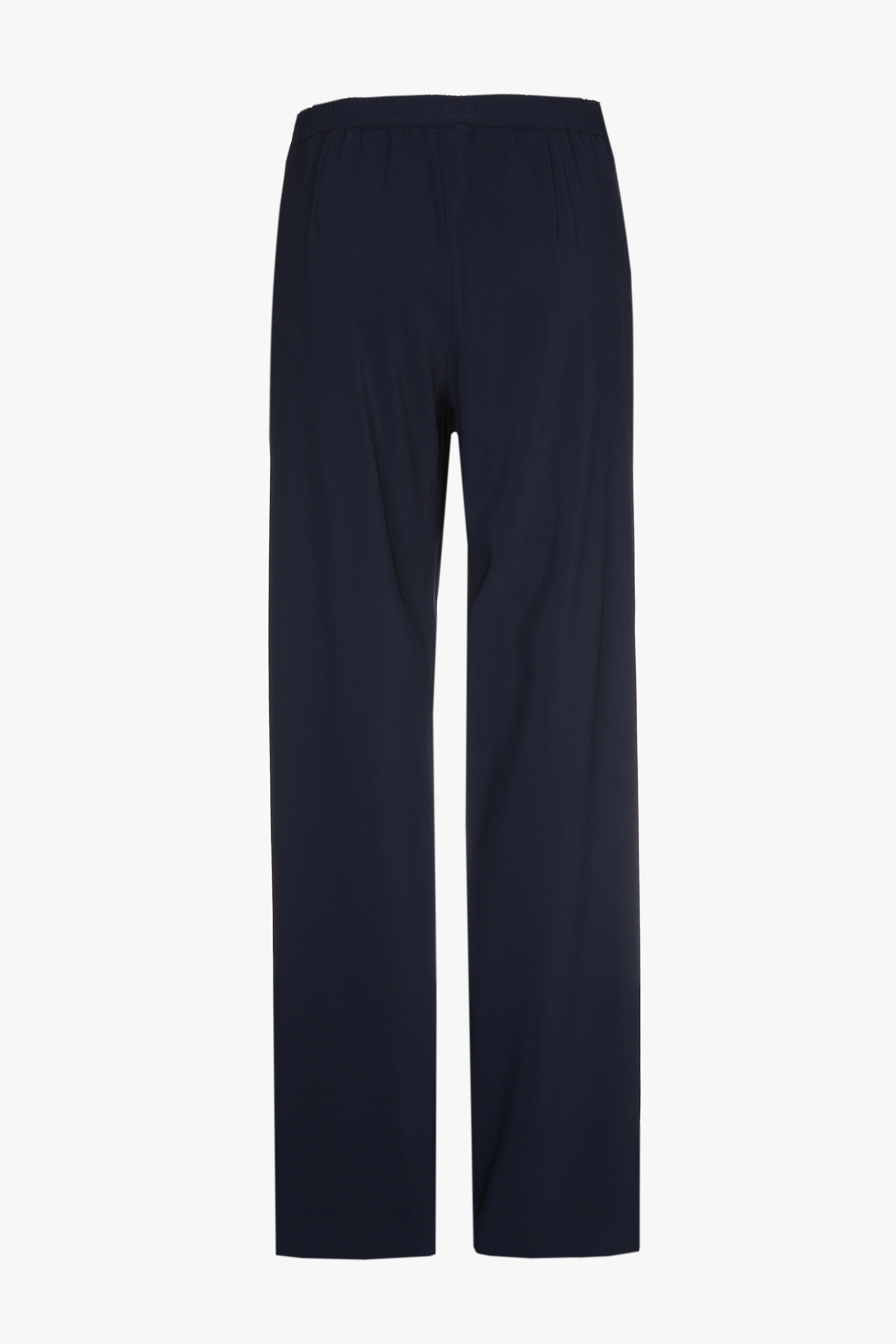 Navy-blue loose-fitting trousers