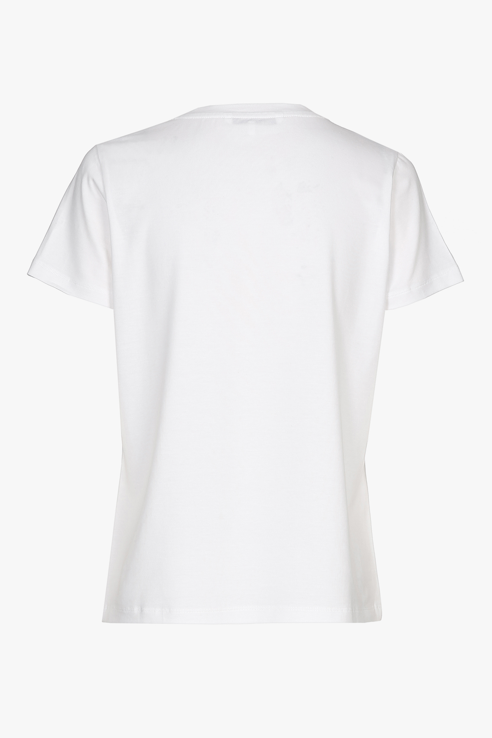 T-shirt blanc à manches courtes et col rond