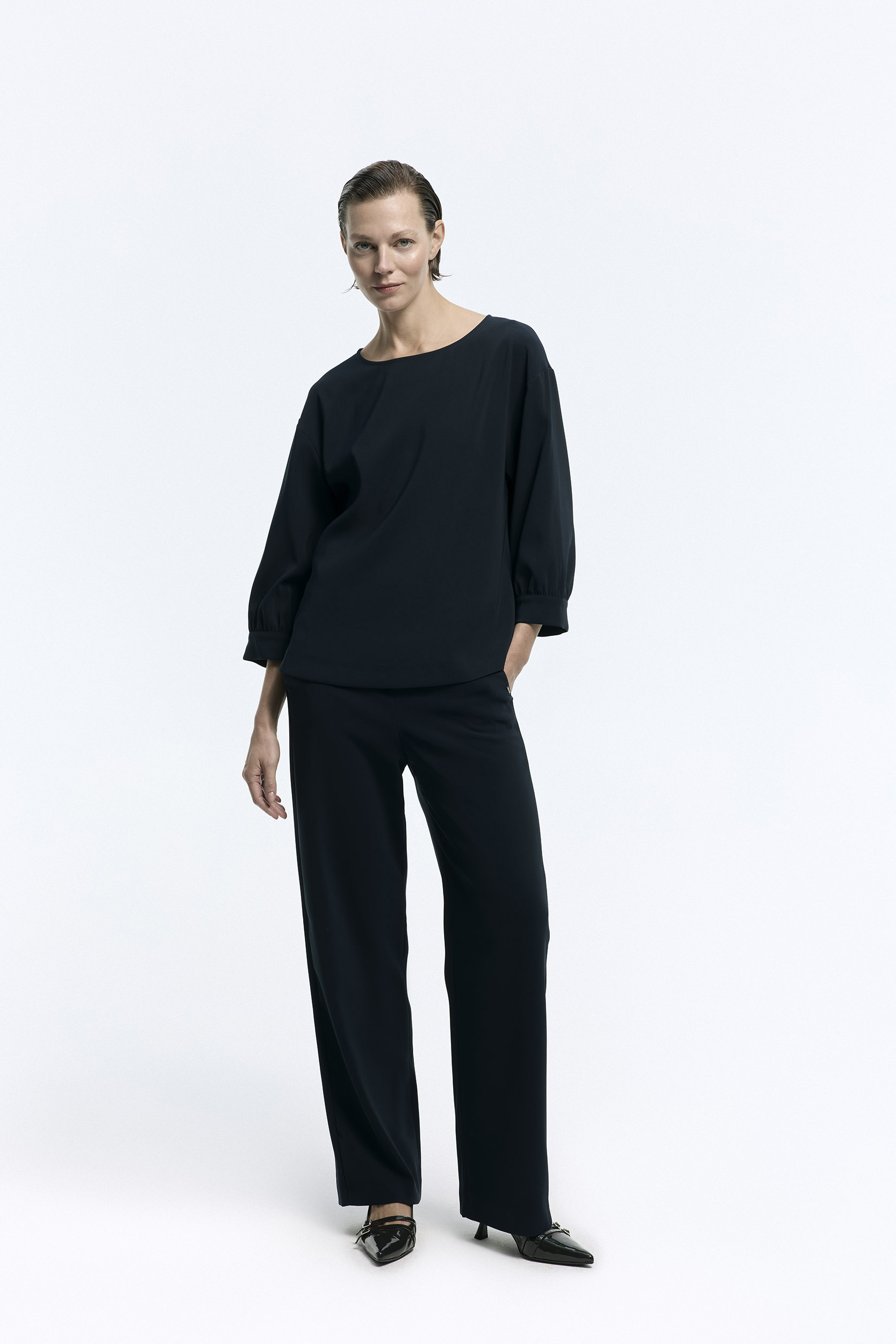 Blouse met losse mouwen