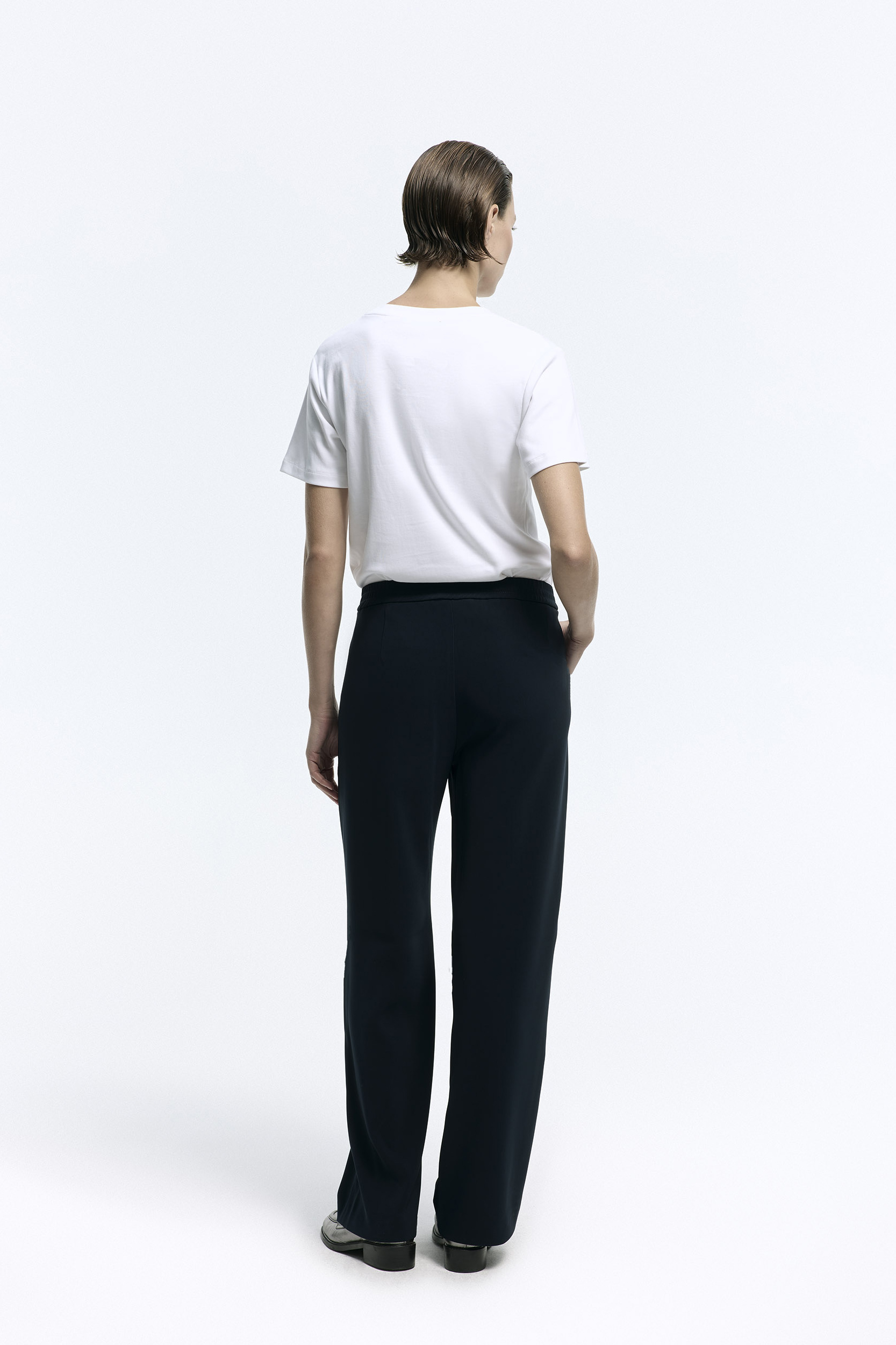 T-shirt met ronde hals en korte mouwen